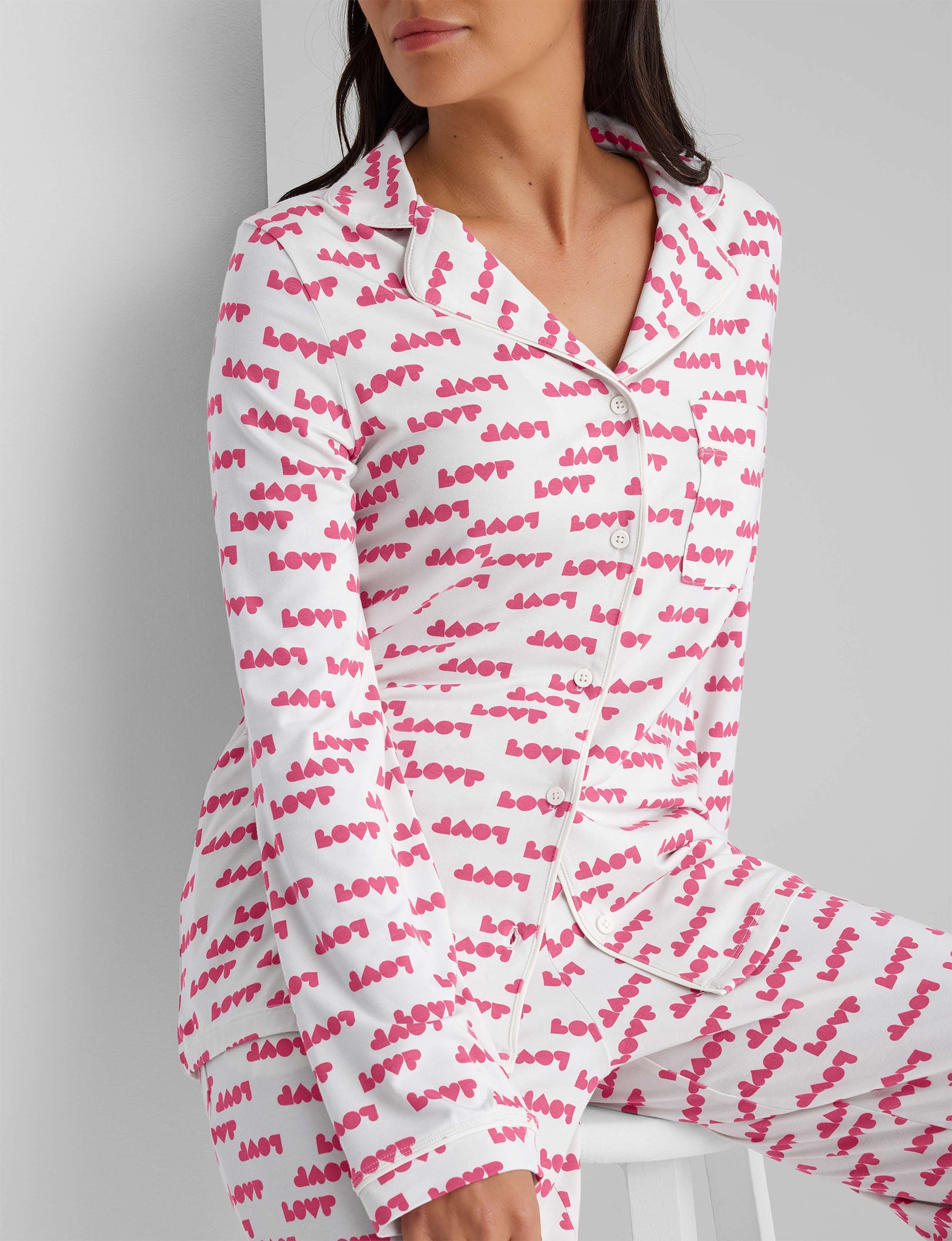 Cozy Women's Long Sleeve Pajama Set - Soft Sleepwear Loungewear for Relaxing at Home & Bedtime Comfort