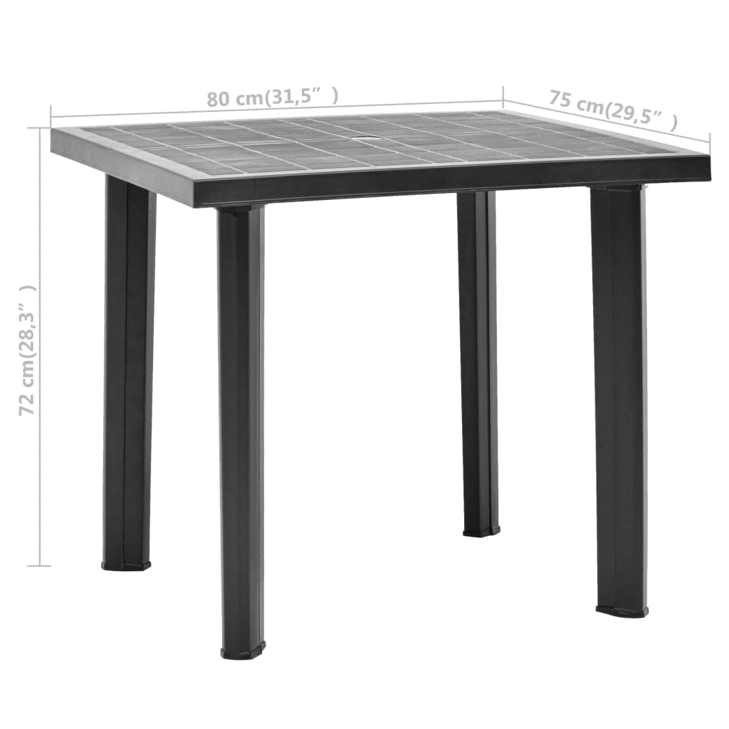 Weather-Resistant Outdoor Patio Table with Umbrella Hole - 31.5
