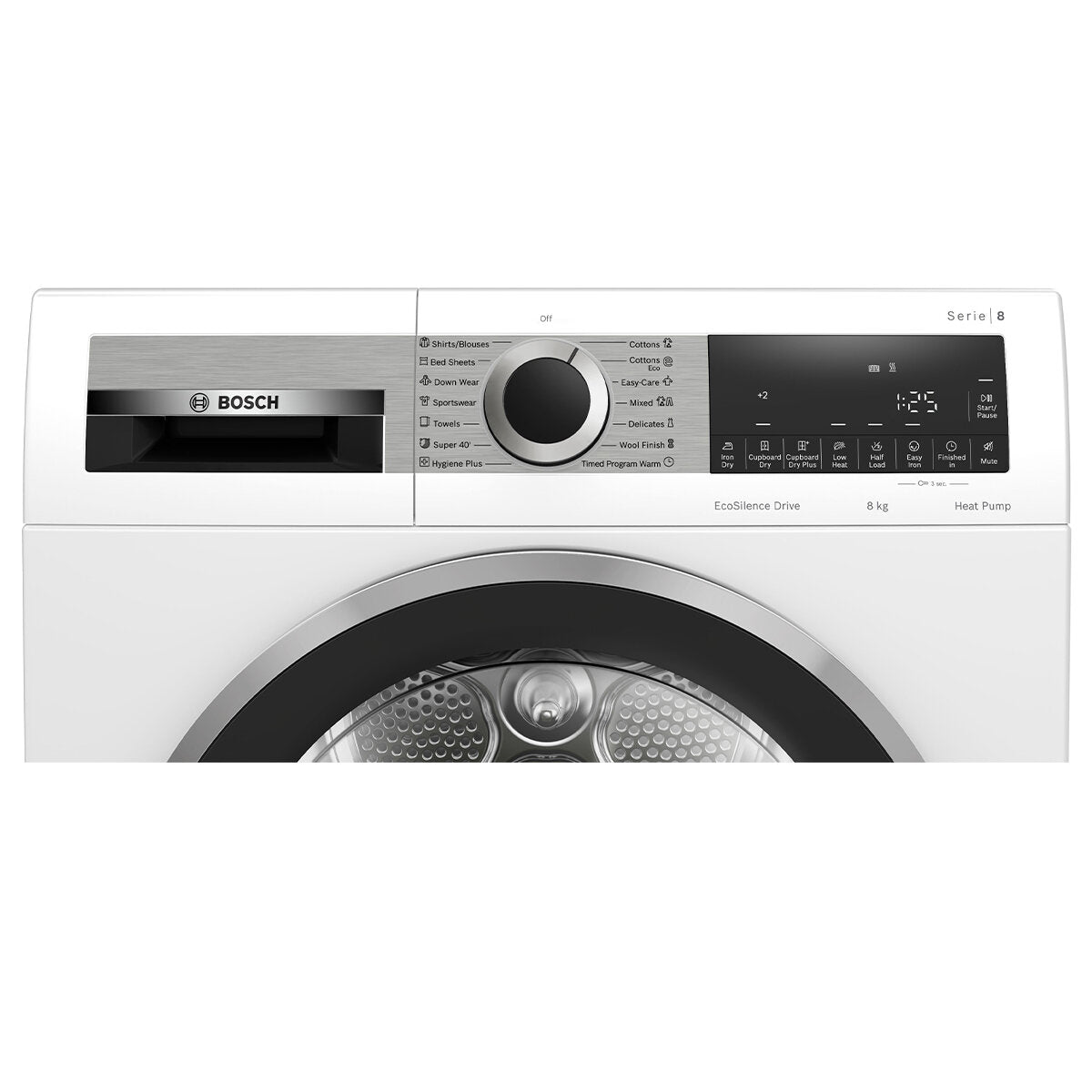 Bosch Series 8 8kg Heat Pump Dryer WQG235D8AU - Energy Efficient Laundry Solution for Homes & Apartments | Perfect for Small Spaces & Eco-Friendly Living