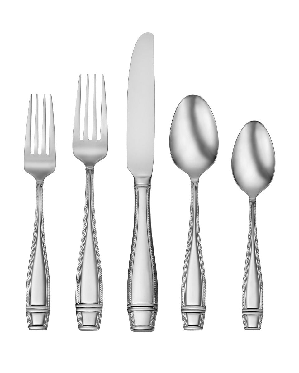 Ellis 42-Piece Stainless Steel Flatware Set - Service for 8 - Elegant Silverware Cutlery Set for Dining, Parties & Everyday Use