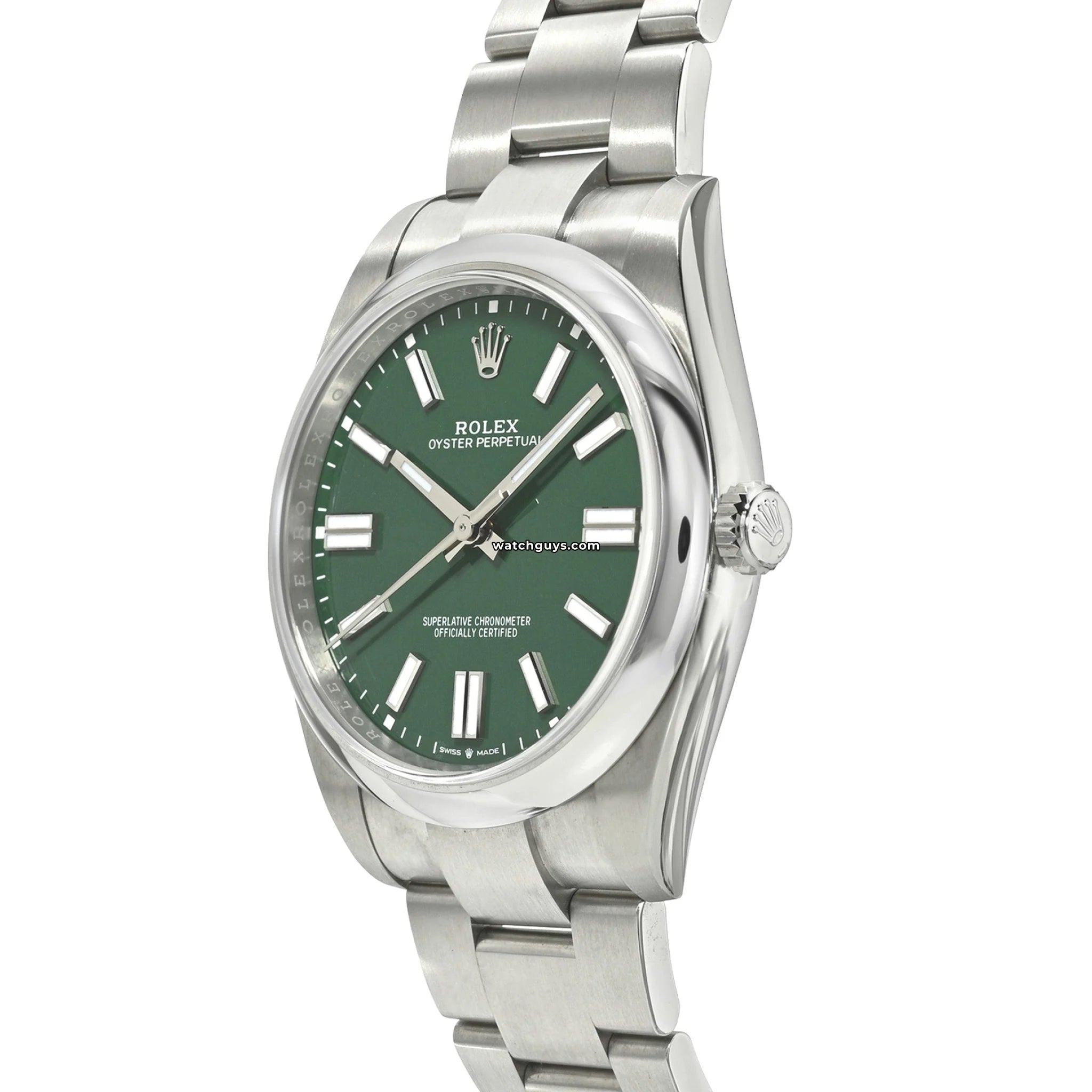 Authentic Rolex Oyster Perpetual 124300 Men's Watch with Green Dial - Luxury Swiss Automatic Timepiece for Business, Gifting & Special Occasions