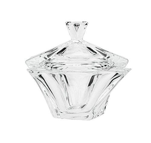 Handcrafted Modern Crystal Decorative Box with Lid - 5 Inch Small Jewelry Storage Organizer | Perfect for Rings, Earrings & Keepsakes | Elegant Home Decor & Gift Idea