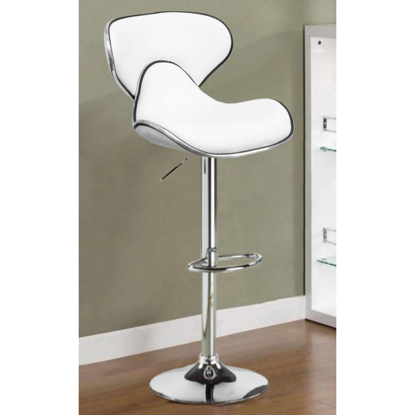 Adjustable Height Stool IFDC ST 7703 W - Perfect for Kitchen, Bar, Office & Home Use