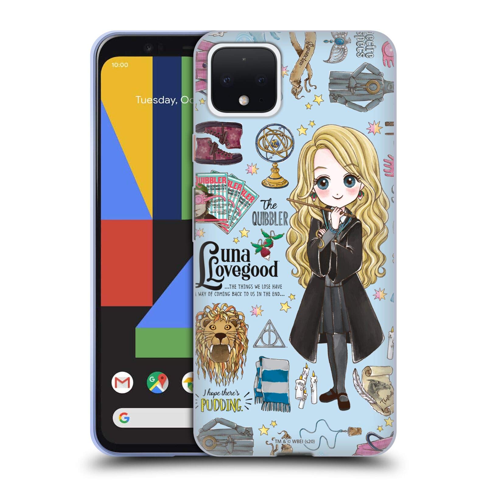 Harry Potter Luna Case for Google Pixel 4 - Deathly Hallows Gel Cover for Fans