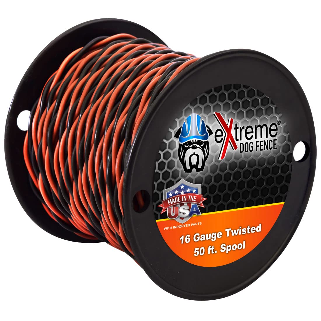 50ft Spool 16AWG Heavy Duty Twisted Dog Fence Wire - Compatible with All Invisible Fence Brands - Perfect for Pet Containment & Underground Dog Fencing Systems