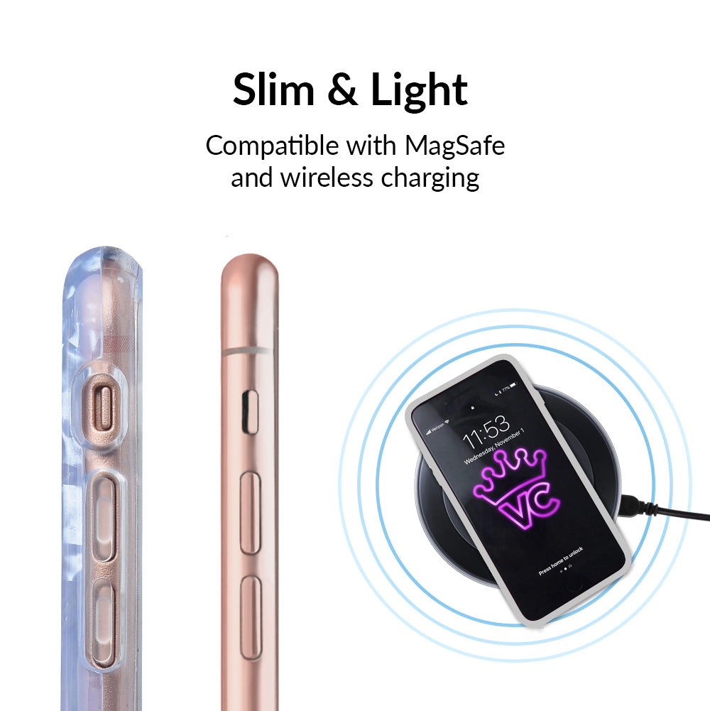 Blue Opal Quartz iPhone Case - Stylish Protective Cover for iPhone 12/13/14 Pro Max - Durable Shockproof Phone Case with Gemstone Design - Perfect for Everyday Use, Travel & Gifting