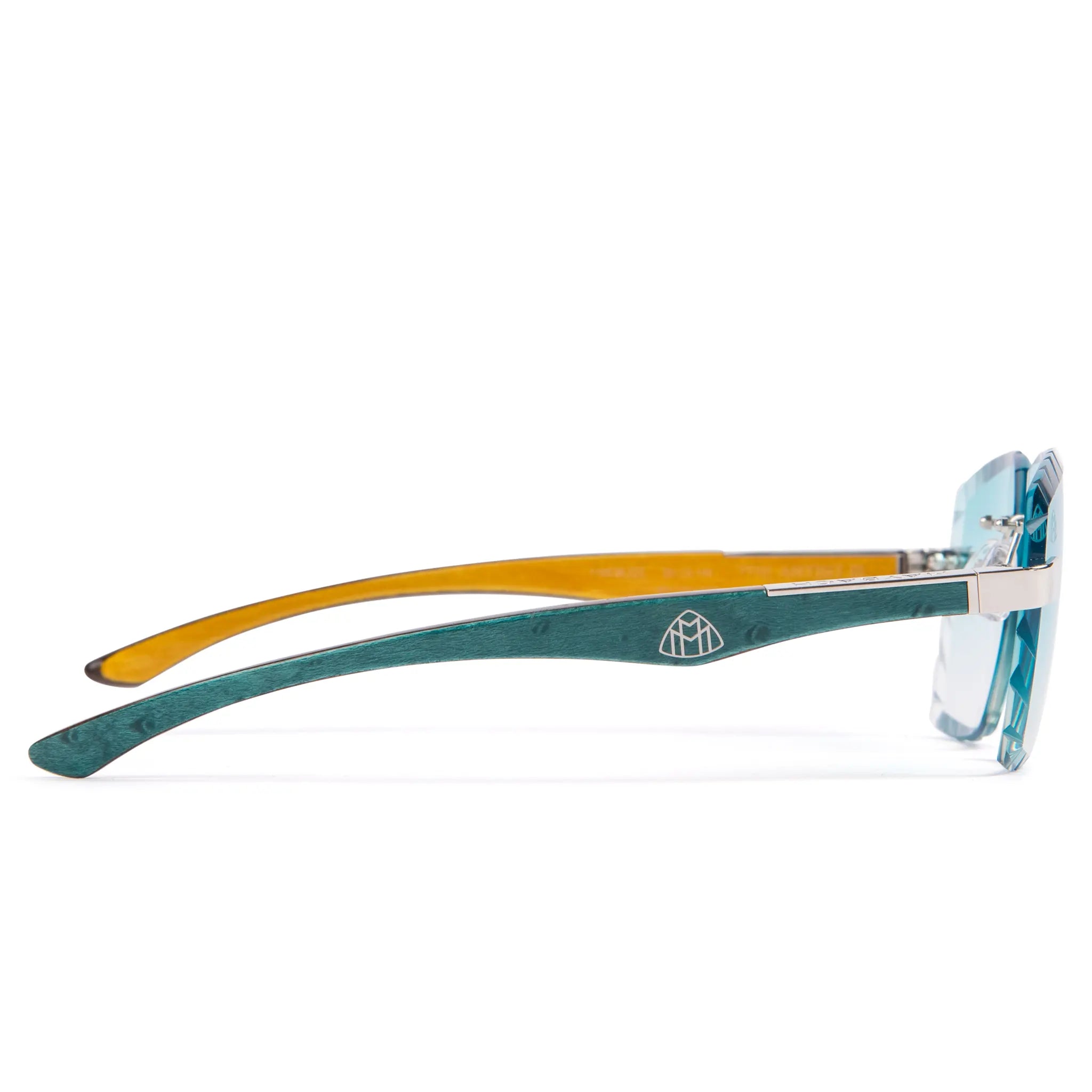 Maybach Eyewear The Artist III P WCW Z25 Tiffany Blue Diamond Cut Sunglasses - Luxury Custom Sunglasses for Men & Women - Perfect for Beach, Driving & Fashion Outfits