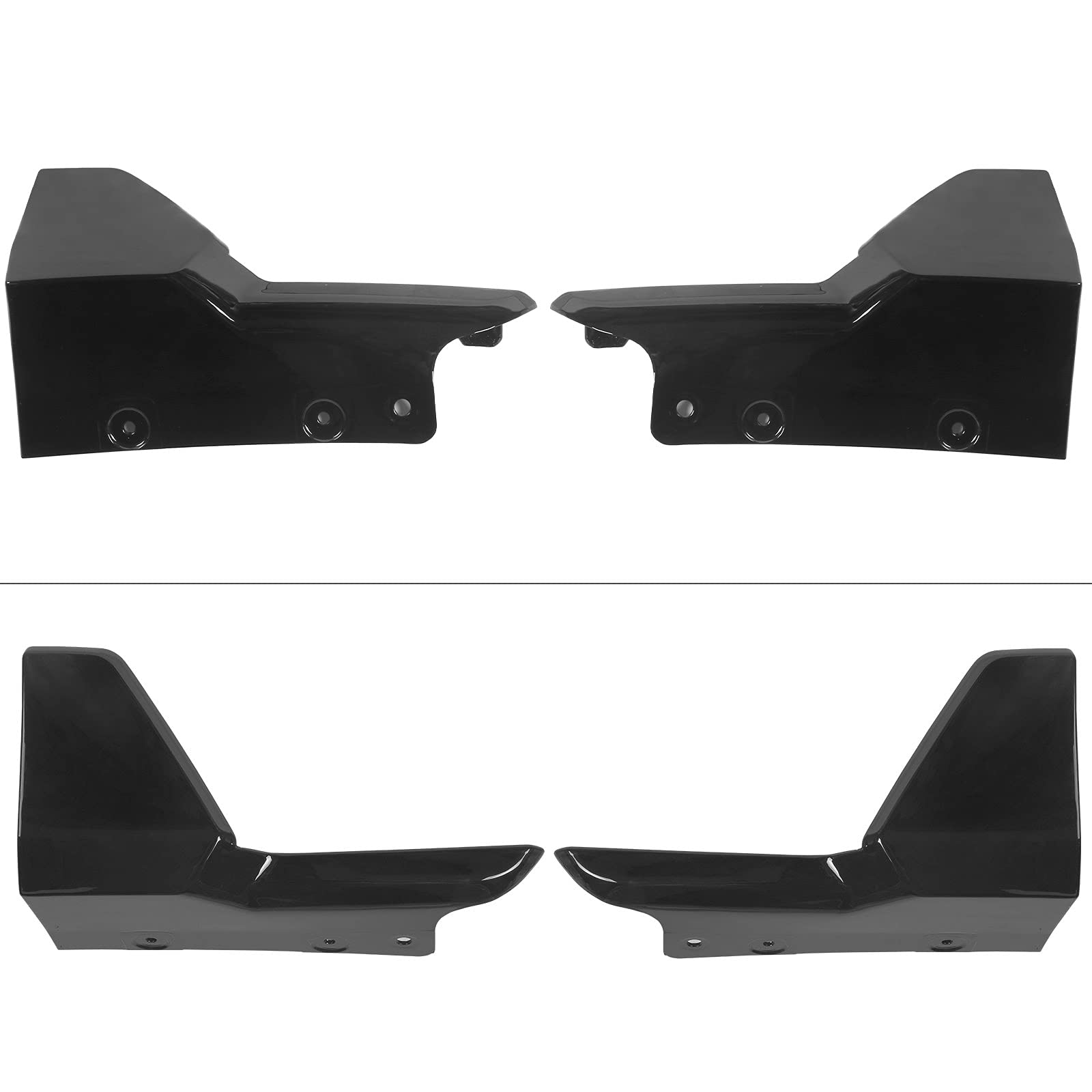 IKON MOTORSPORTS 2PCS Rear Splitter Aprons & Bumper Diffuser for 2019-2023 BMW G05 X5 M Sport | ABS Plastic MP Style Gloss Black Body Kit | Enhances Aerodynamics & Sporty Look for Street & Track Performance