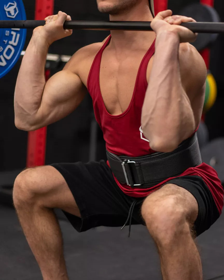 5 Inch Heavy Duty Nylon Lifting Belt - Weightlifting, Construction, and Warehouse Work Support