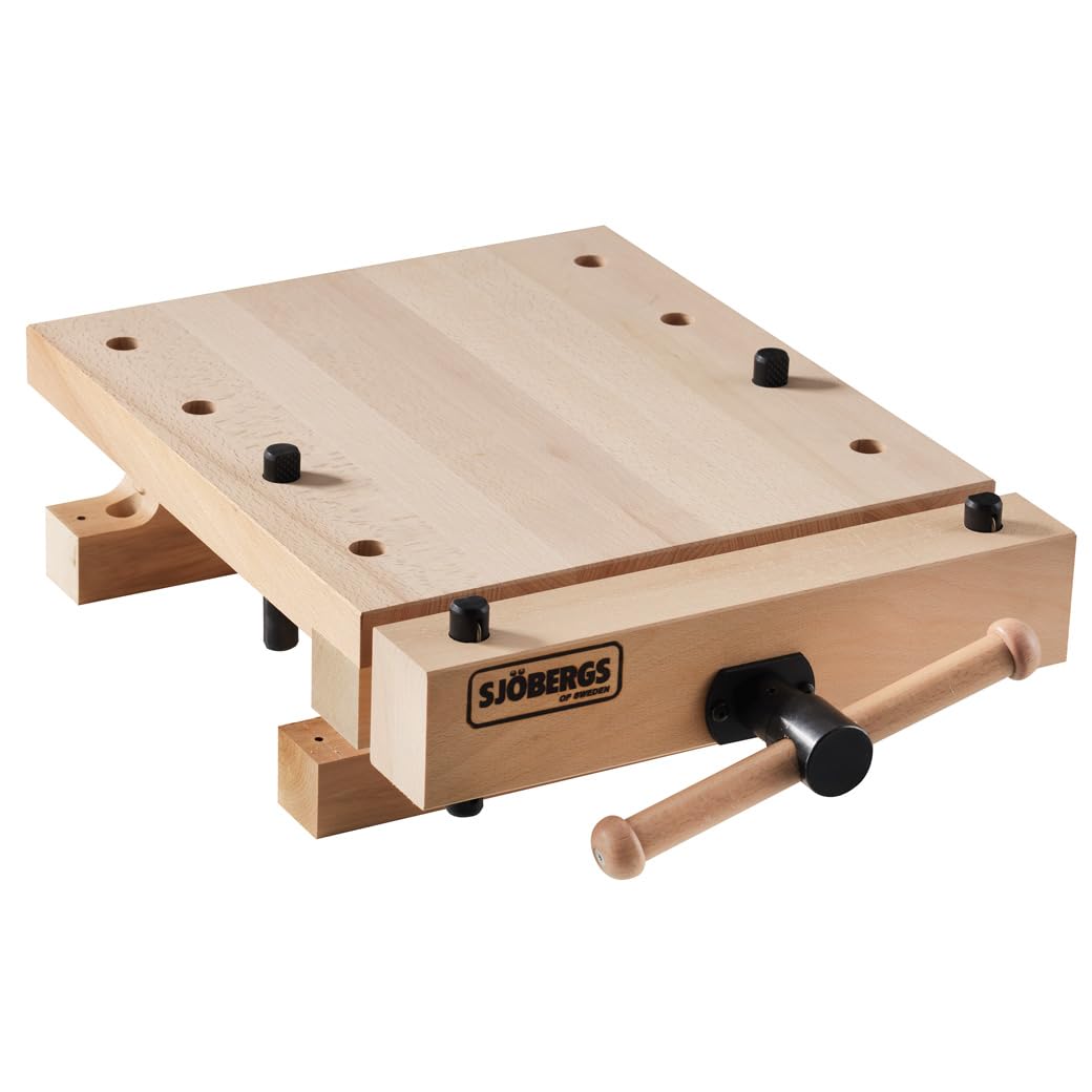 Sjöbergs Smart Workstation Pro Vise Top & Jaw Cushions - Professional Portable Workbench with Large 20-7/8