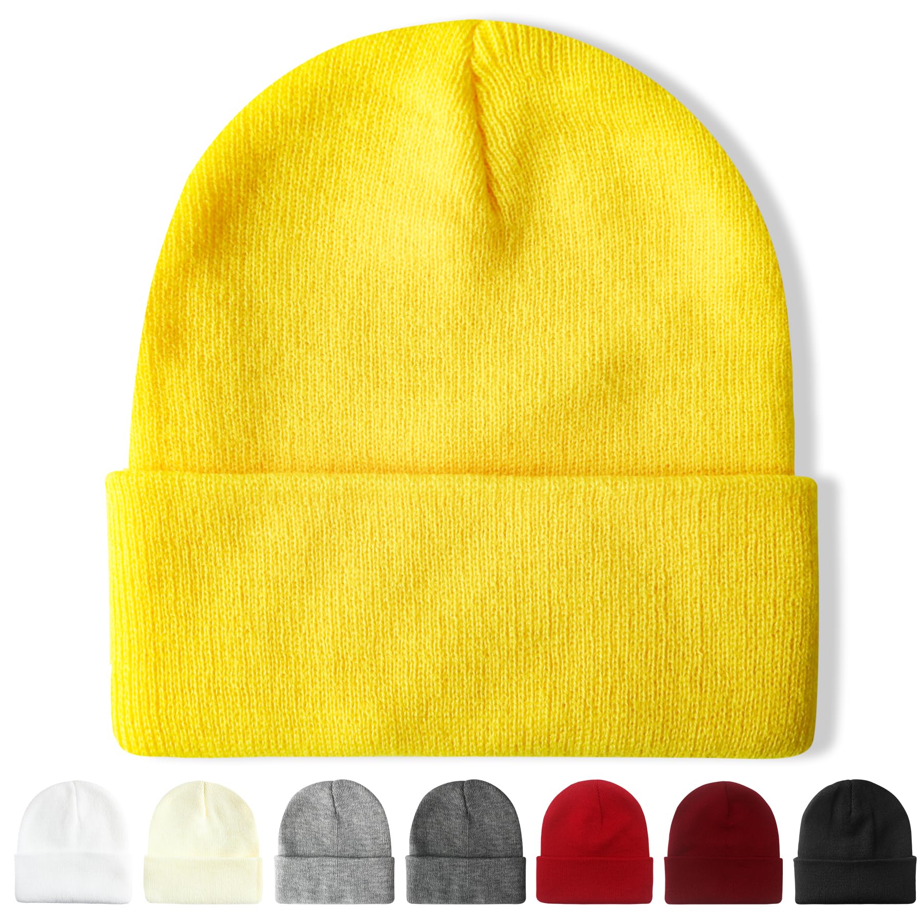 NPQQUAN Unisex Winter Knit Beanie Hats for Men & Women - Soft Warm Fleece Lined Skull Cap for Cold Weather, Outdoor Activities, Skiing, Snowboarding & Casual Wear