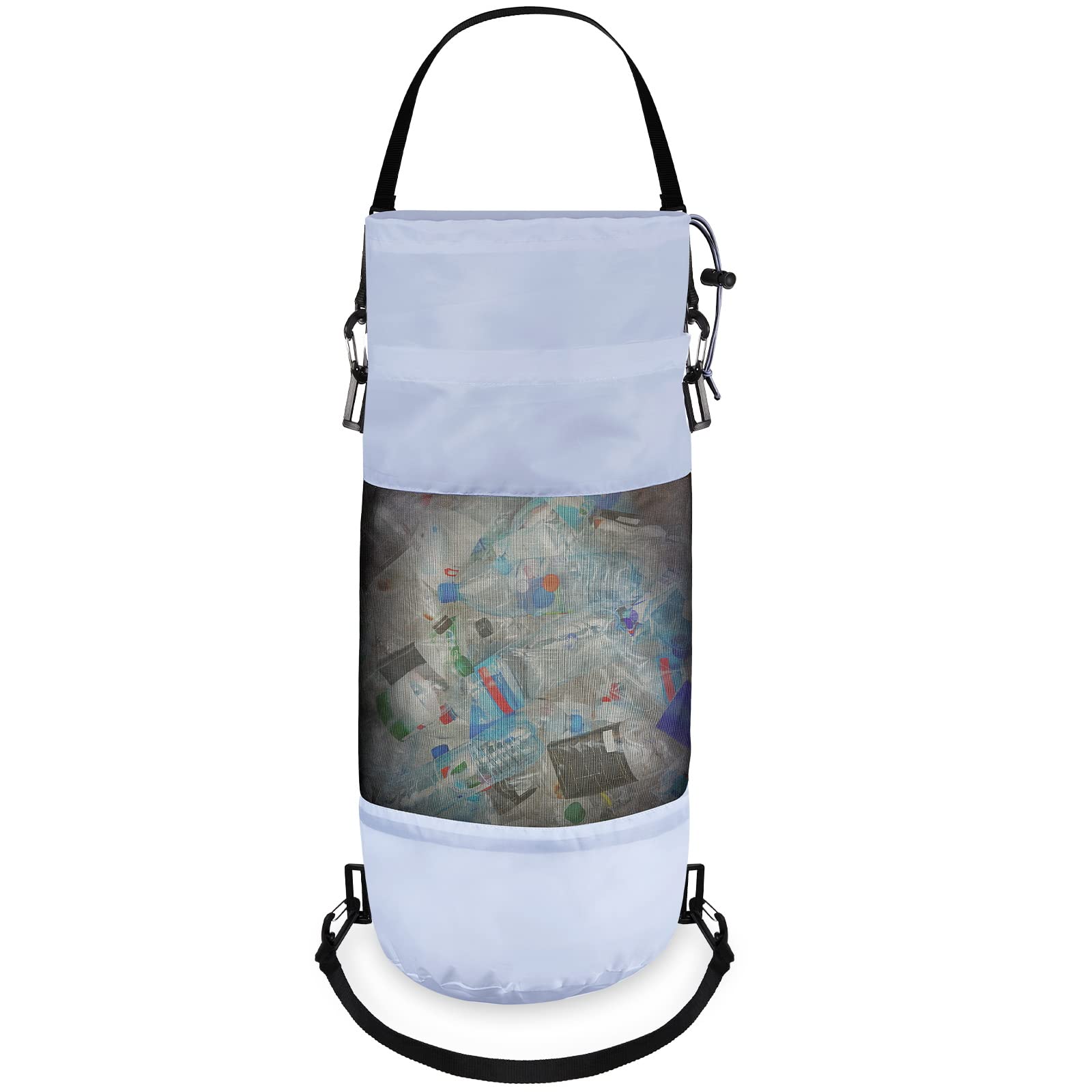 Reusable Portable Mesh Trash Bags for Boats - Medium Hoop Garbage Container for Kayak, Fishing, Camping & Outdoor Activities | Waterproof Cabin Storage for Men & Women | Ideal for Marine, RV & Travel Use