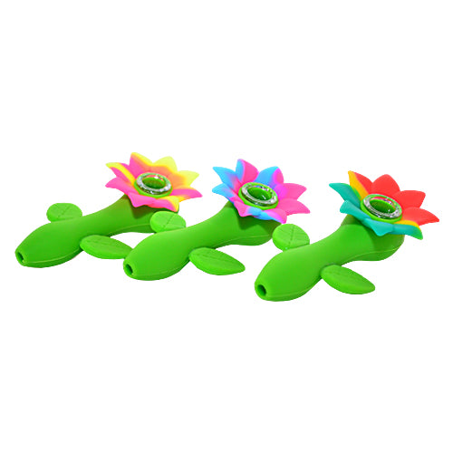 Premium Flower Silicone Pipe - Durable & Leak-Proof Smoking Accessory for Herbs - Perfect for Travel, Camping & Outdoor Use