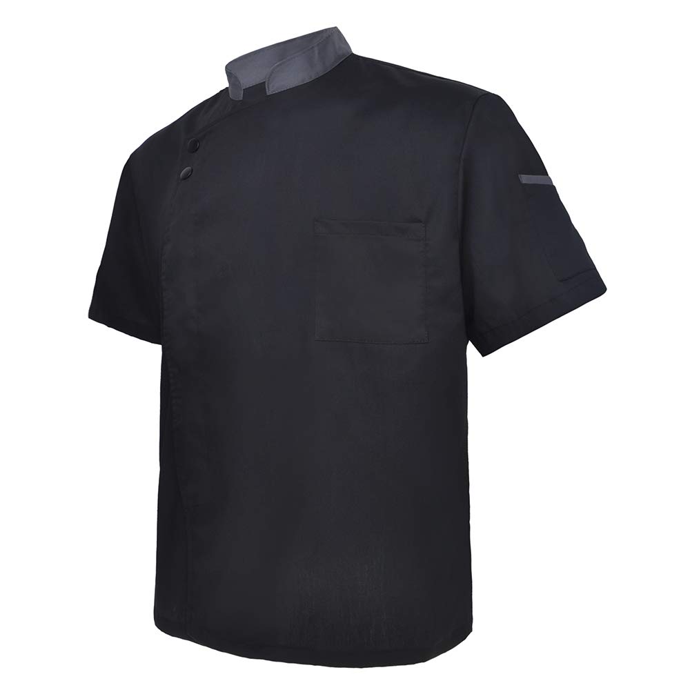 Custom Chef Coat Short Sleeve - Personalized Heat Transfer & Embroidered Chef Jacket - Professional Kitchen Uniform for Cooking, Baking & Culinary Arts