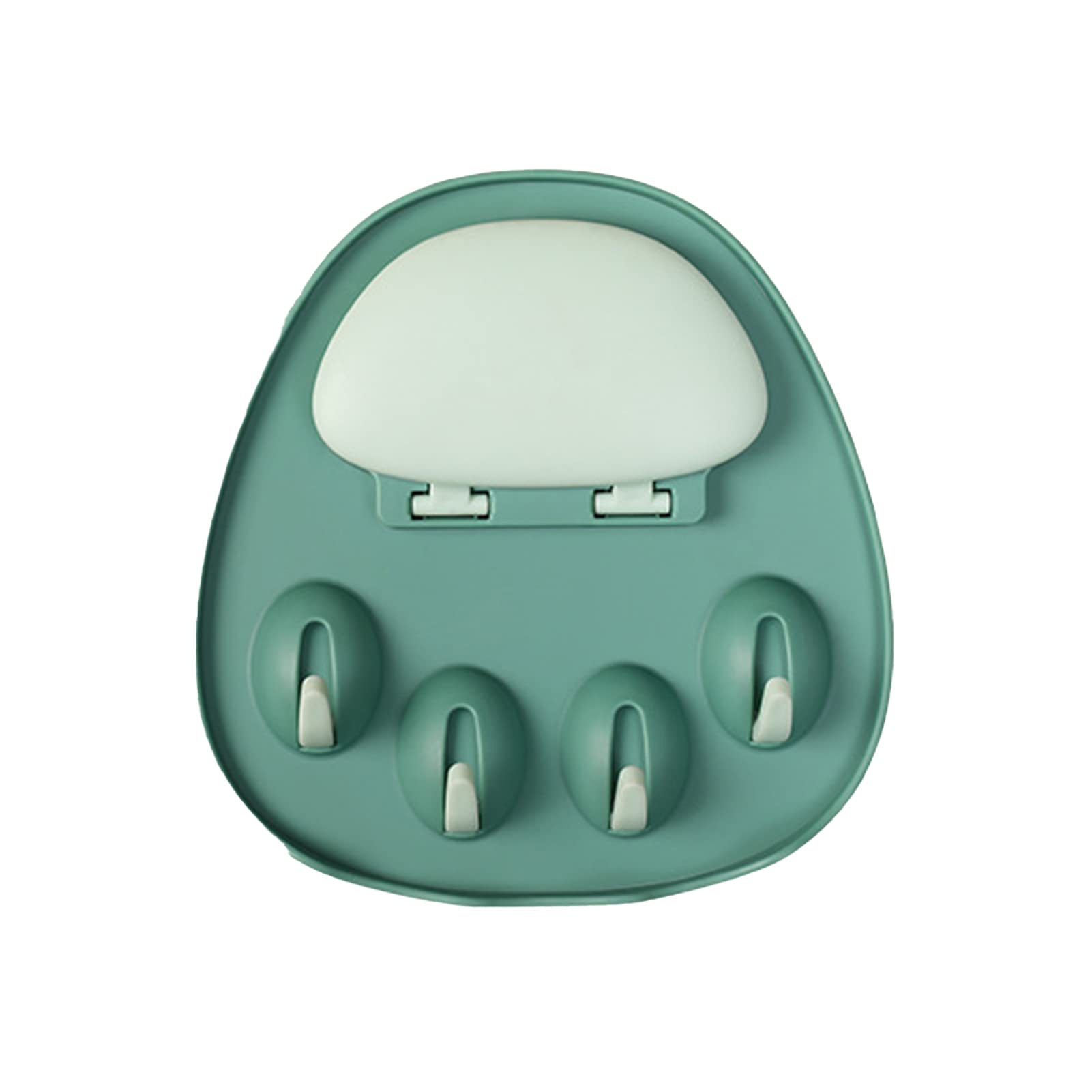 Guohanfsh Pot Lid Rack - Oil-Proof Hanging Organizer with Hooks, 2-Way Use for Pot Covers & Lids - Space-Saving Kitchen Storage Tool (Green) - Perfect for Stovetop, Cabinet Door & Small Kitchen Organization