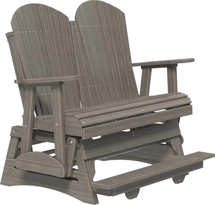 LuxCraft 4-Foot Adirondack Glider Chair - Outdoor Patio Swing for Garden, Porch & Backyard Relaxation