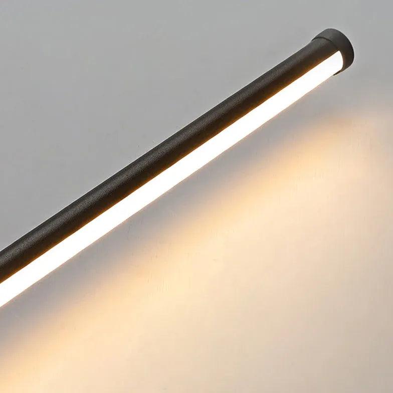 Modern Vertical Linear Black Outdoor Wall Lights - Waterproof LED Sconce for Porch, Patio, Garden & Exterior Home Lighting