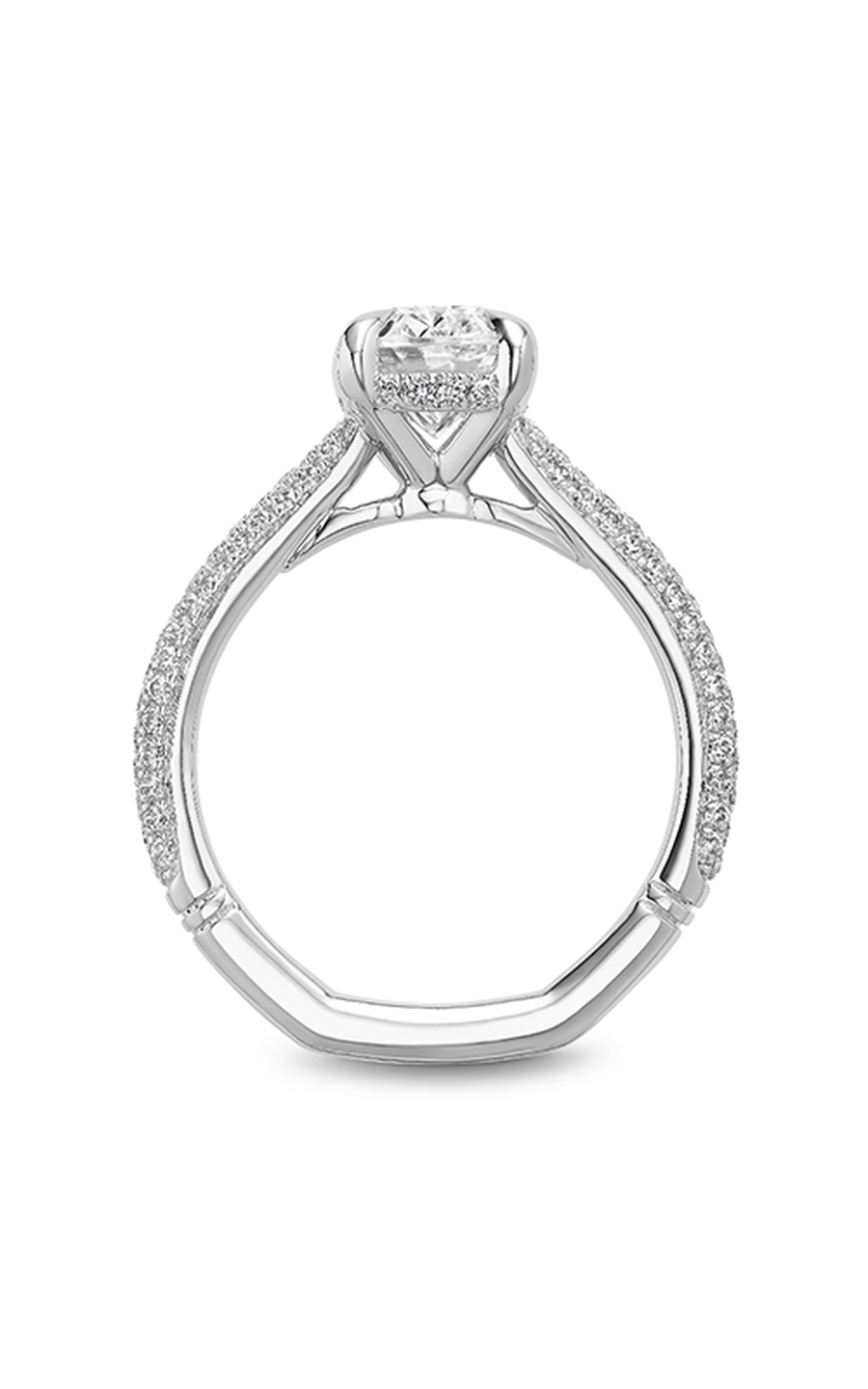 Noam Carver Atelier A034 02A Diamond Engagement Ring - 14K White Gold Wedding Band for Women, Perfect Proposal Gift & Anniversary Jewelry