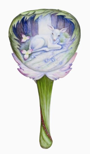 Jody Bergsma Winter Magic Fairy Hand Mirror - Elegant Resin Figurine Vanity Decor for Home, Bedroom & Gift Giving