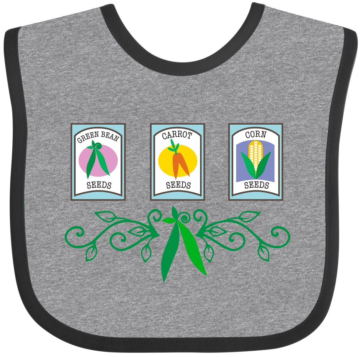 Inktastic Gardener Vegetable Gardening Baby Bib - Soft Organic Cotton Drool Bib for Infants & Toddlers - Perfect for Feeding, Mealtime, and Playtime