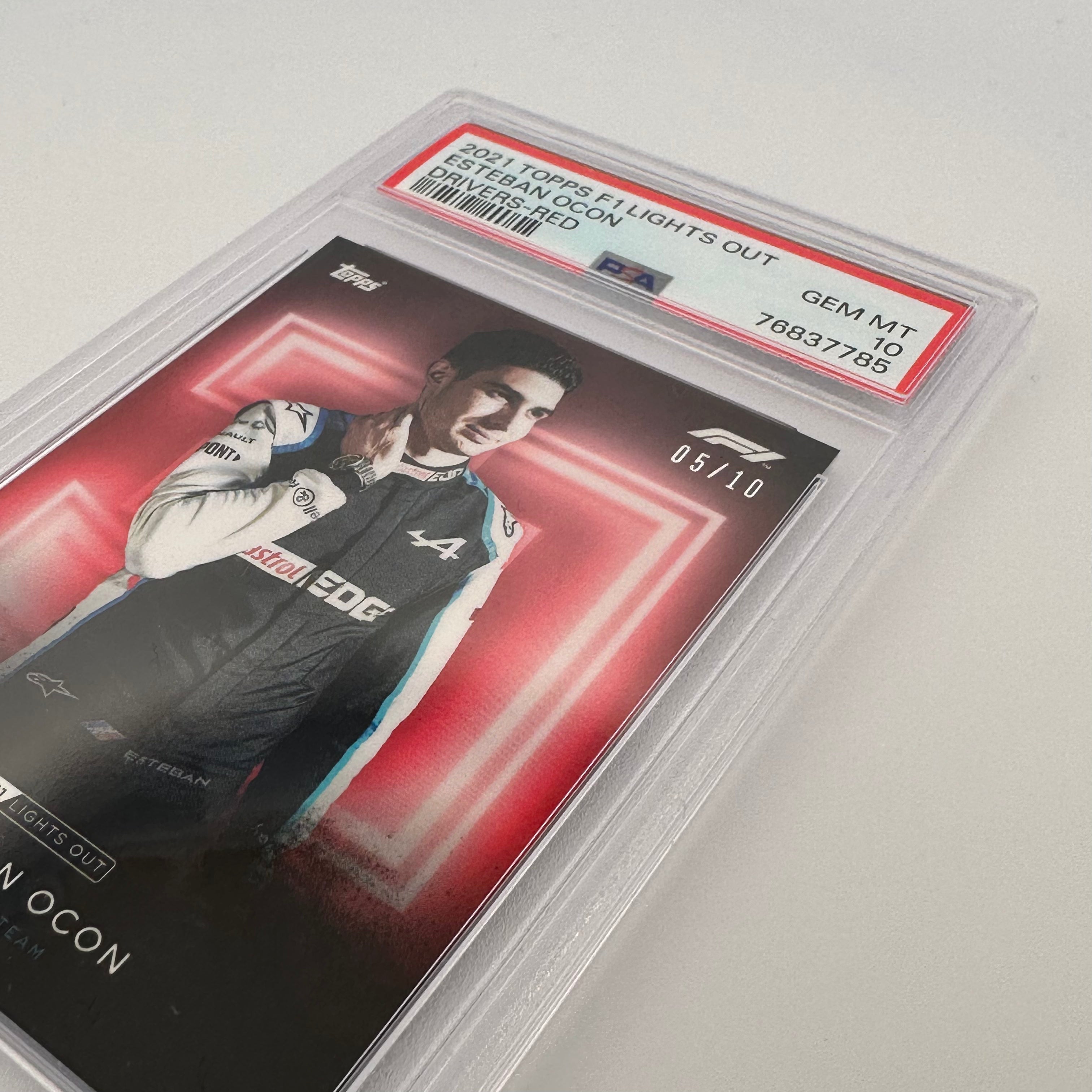 PSA 10 Graded 2005 Esteban Ocon Formula 1 Driver Red Card - Perfect for Collectors, Racing Fans & Sports Memorabilia Enthusiasts
