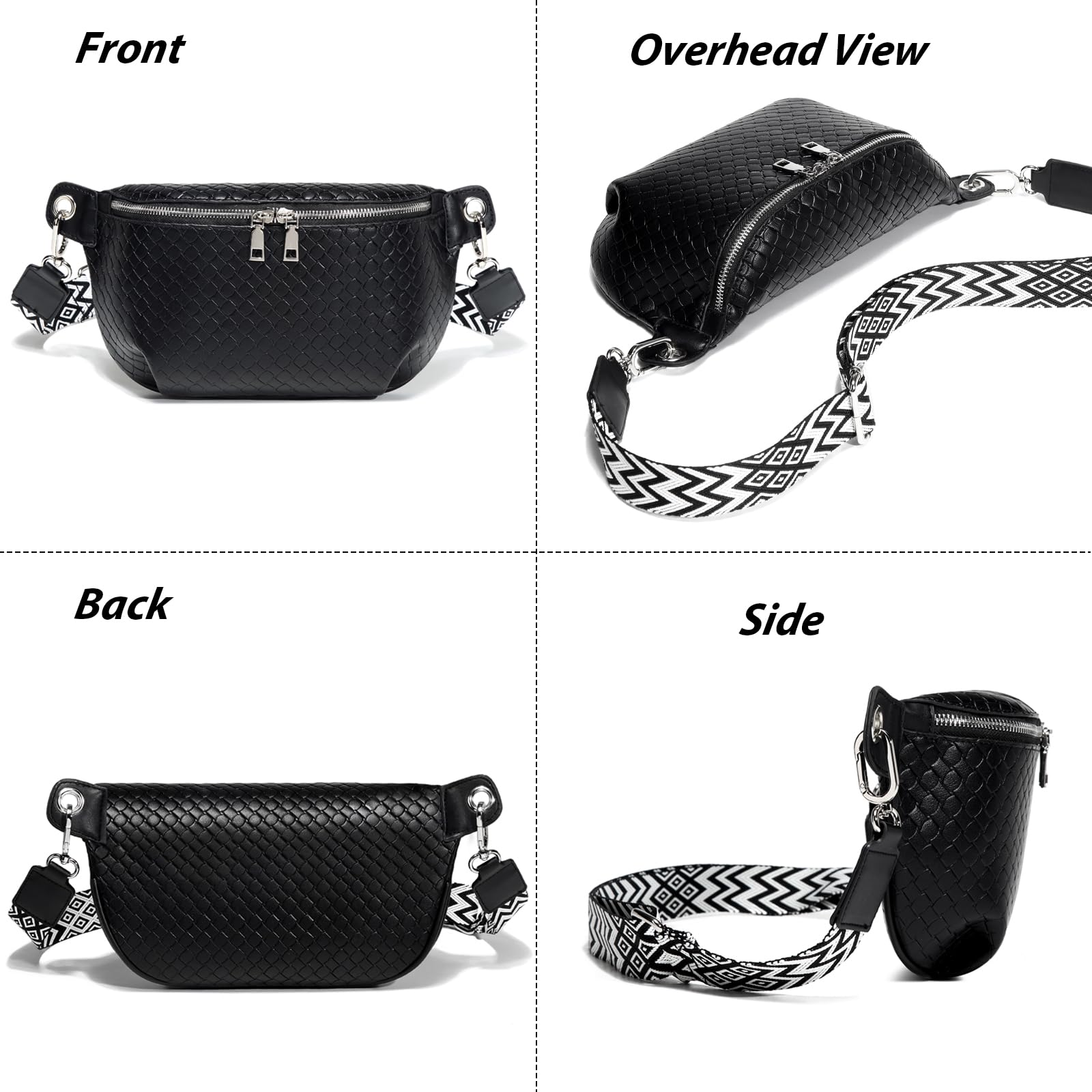 Trendy Women's Crossbody Sling Bag - Adjustable Strap Small Chest Fanny Pack for Travel, Gym & Daily Use | Faux Leather Purse for Phone & Essentials
