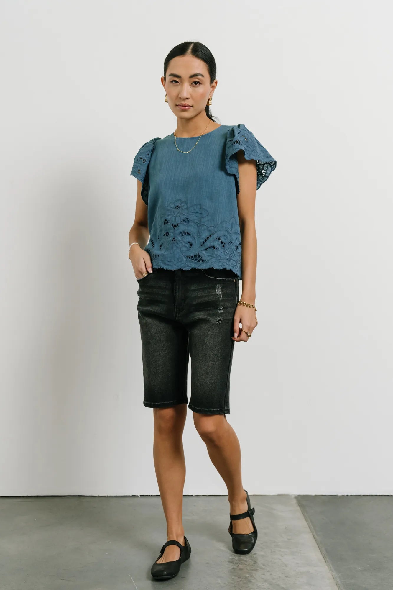Black Miley Bermuda Shorts for Women - Comfortable & Stylish Summer Shorts - Perfect for Beach, Vacation, and Casual Wear