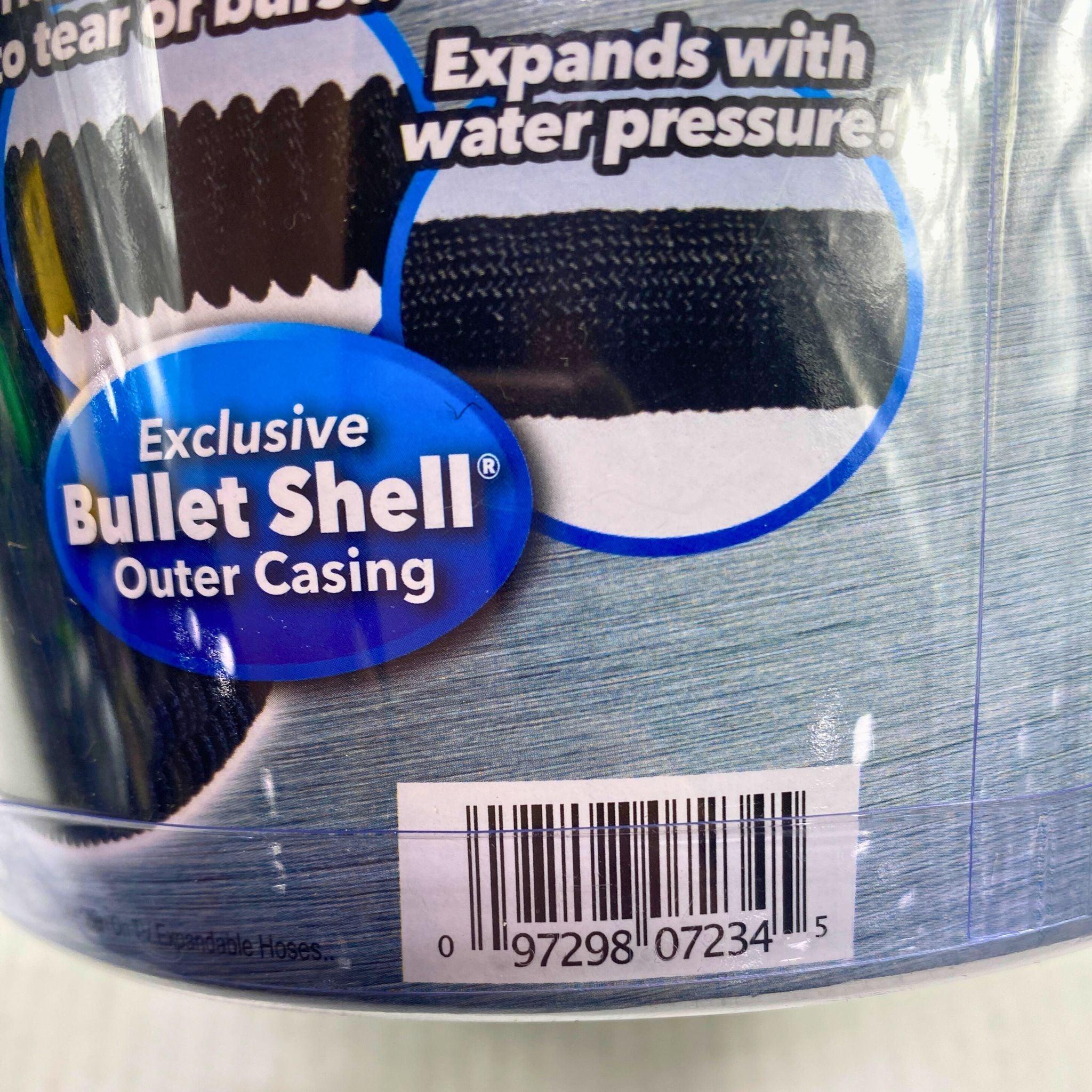 Expandable Pocket Hose Silver Bullet 50ft with Bonus Spray Nozzle (20 Pack) - Lightweight Garden Water Hose for Lawn Care, Car Washing & Outdoor Cleaning
