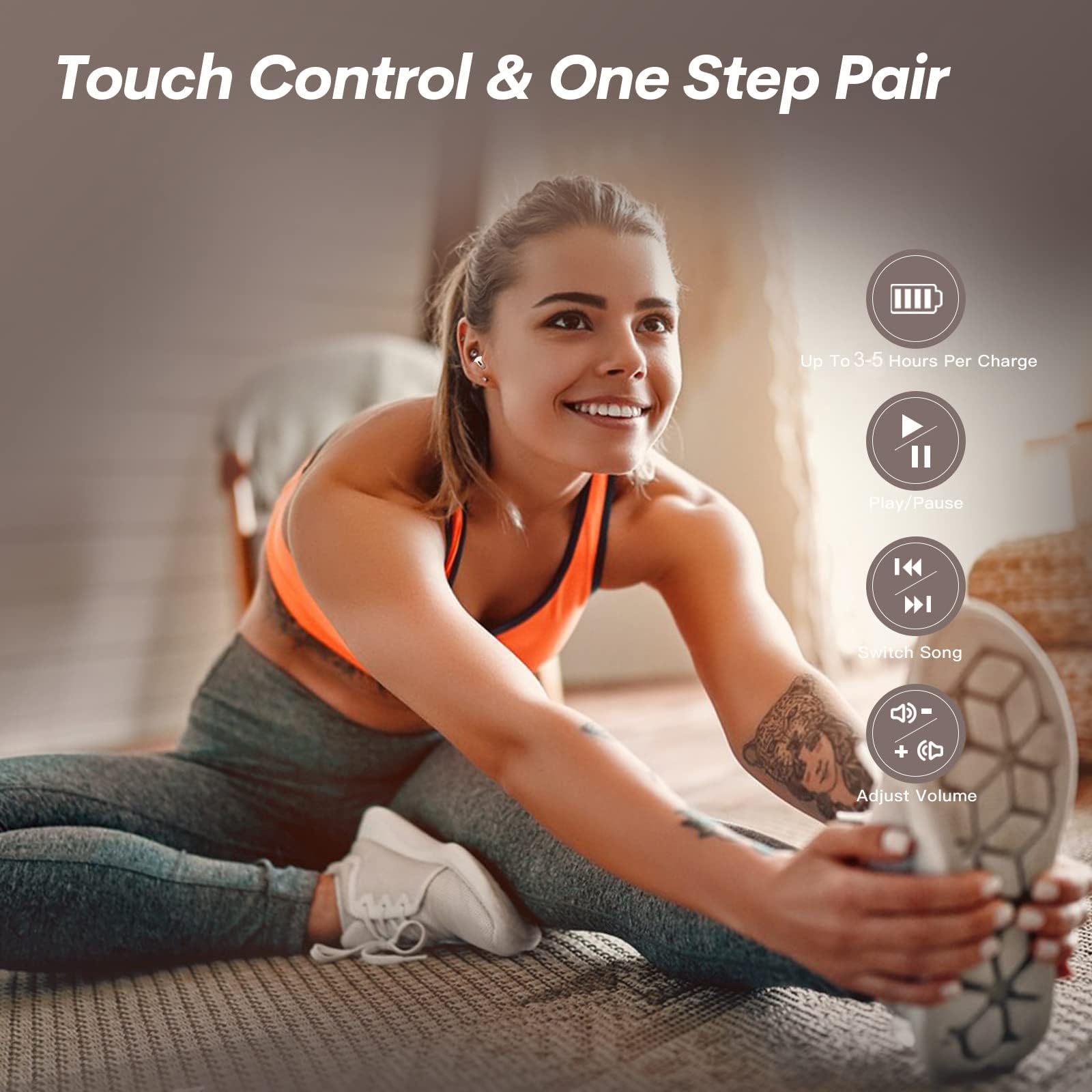Smallest Invisible Wireless Bluetooth Earbuds for Sleeping - Mini Hidden Ear Buds for Small Ears | Comfortable Sleep, Work & Travel Use
