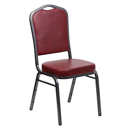 Burgundy Vinyl/Silver Vein Frame
