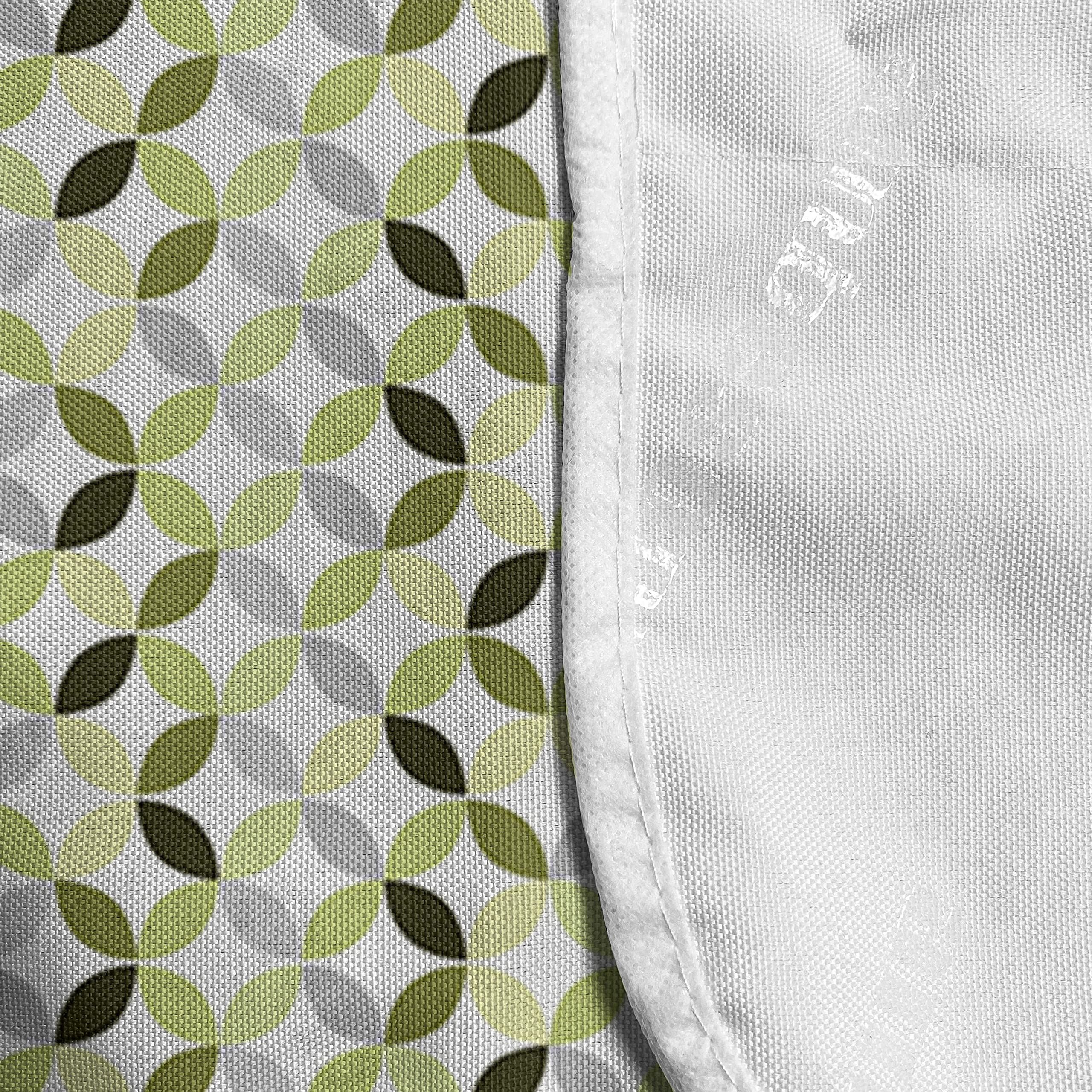 Ambesonne Waterproof Microwave Cover - Green & Grey Abstract Circles Design, 36