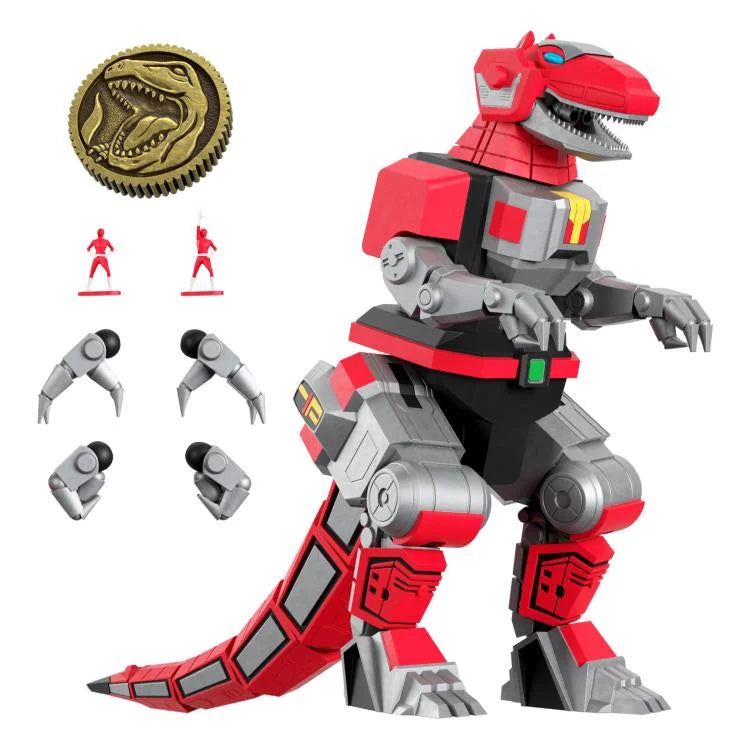 Mighty Morphin Power Rangers ULTIMATES! Tyrannosaurus Dinozord Action Figure - Collectible Toy for Fans & Collectors - Perfect for Display, Play, and Power Rangers Themed Parties