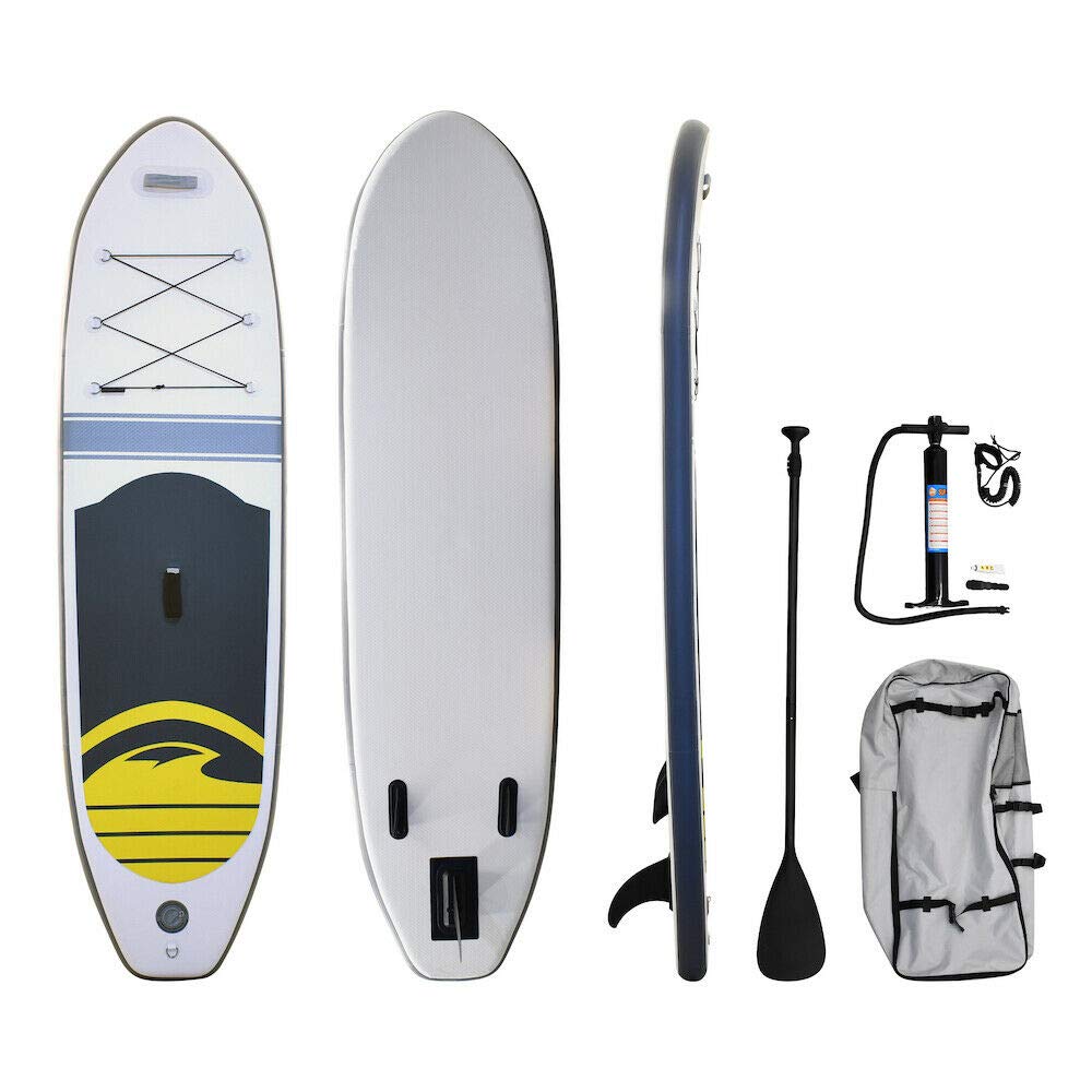 Massimo 10' Inflatable Stand Up Paddle Board - 3M Thick SUP for Kayaking, Surfing & Yoga | Portable Inflatable Paddleboard for Lakes, Rivers & Ocean | Perfect for Beginners, Fitness & Family Fun