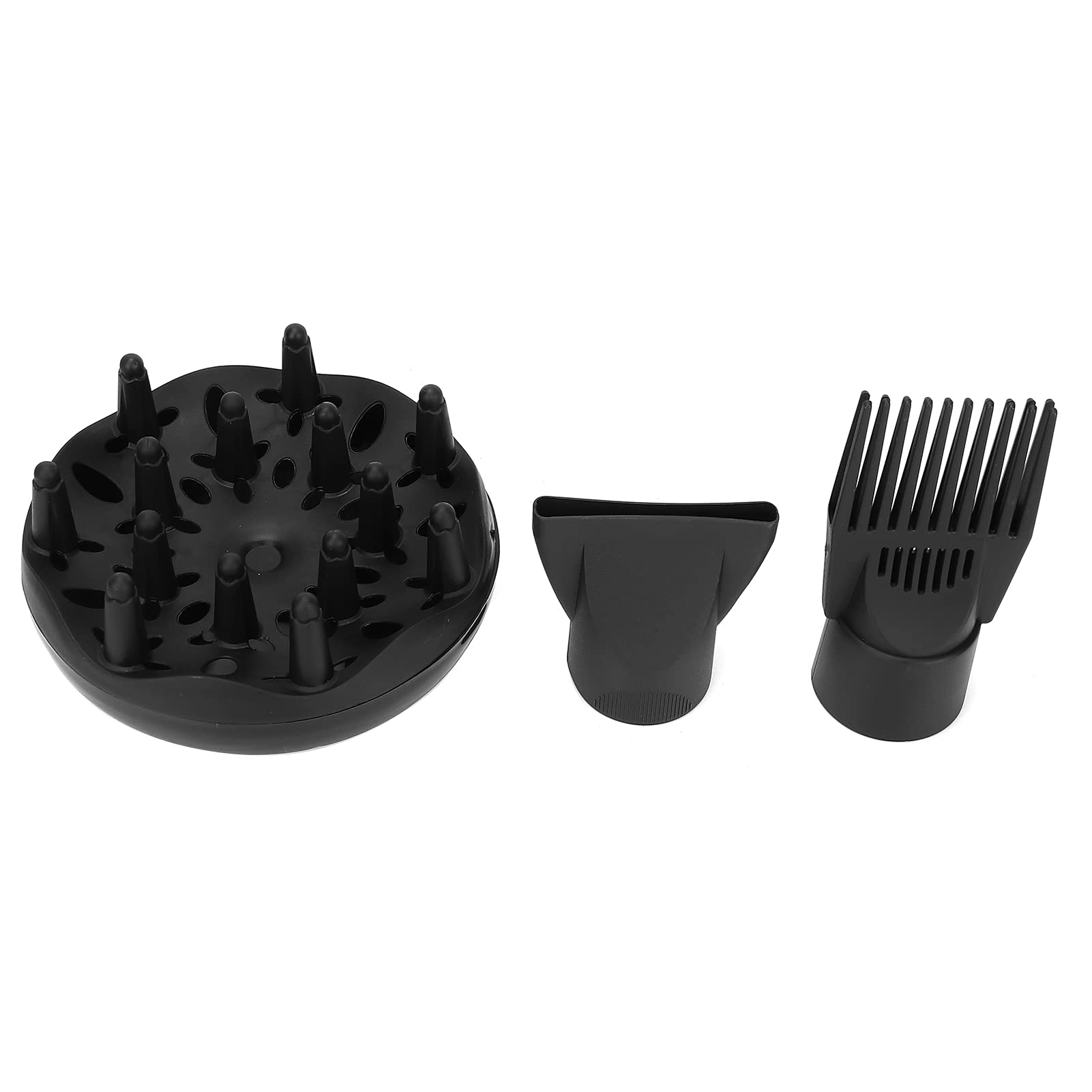 Fybida 3Pcs Hair Dryer Diffuser Nozzle Set - Plastic Attachment & Comb for 2