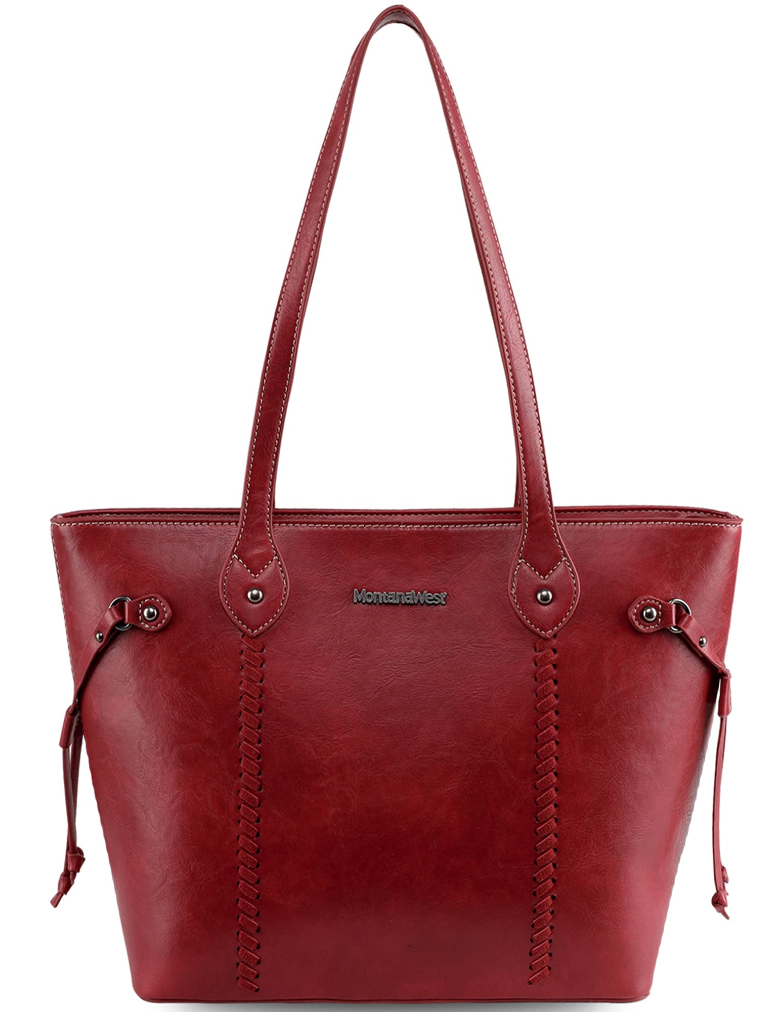 Montana West Large Tote Bags for Women - Stylish Woven Zipper Handbags & Purses for Work, Travel & Everyday Use