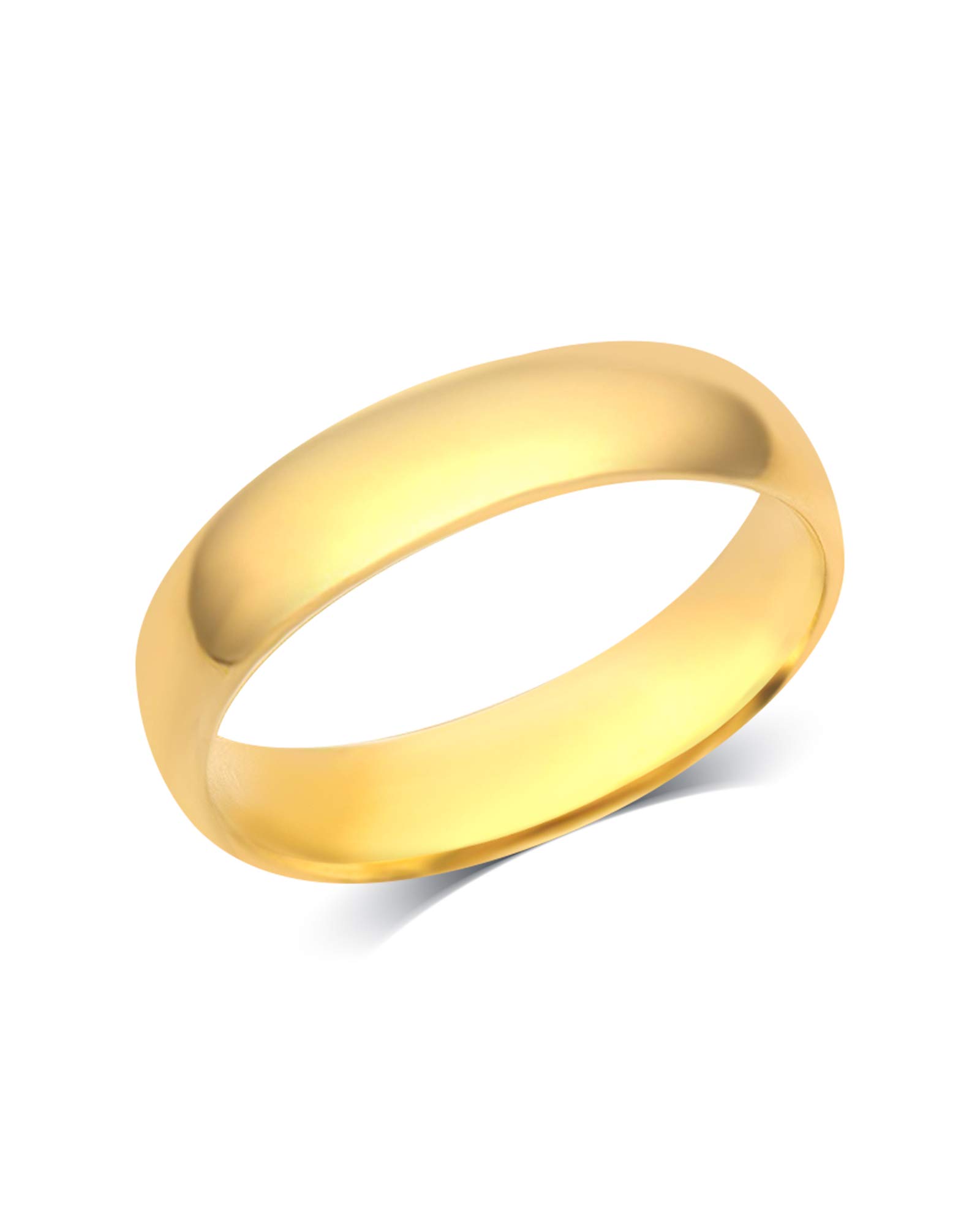 10K Solid Gold Comfort Fit Wedding Band - 2MM to 8MM High Polished Unisex Ring for Men & Women | Anniversary, Engagement & Promise Ring | Gift Box Included (White Gold, Yellow Gold) | Perfect for Weddings, Anniversaries & Special Occasions