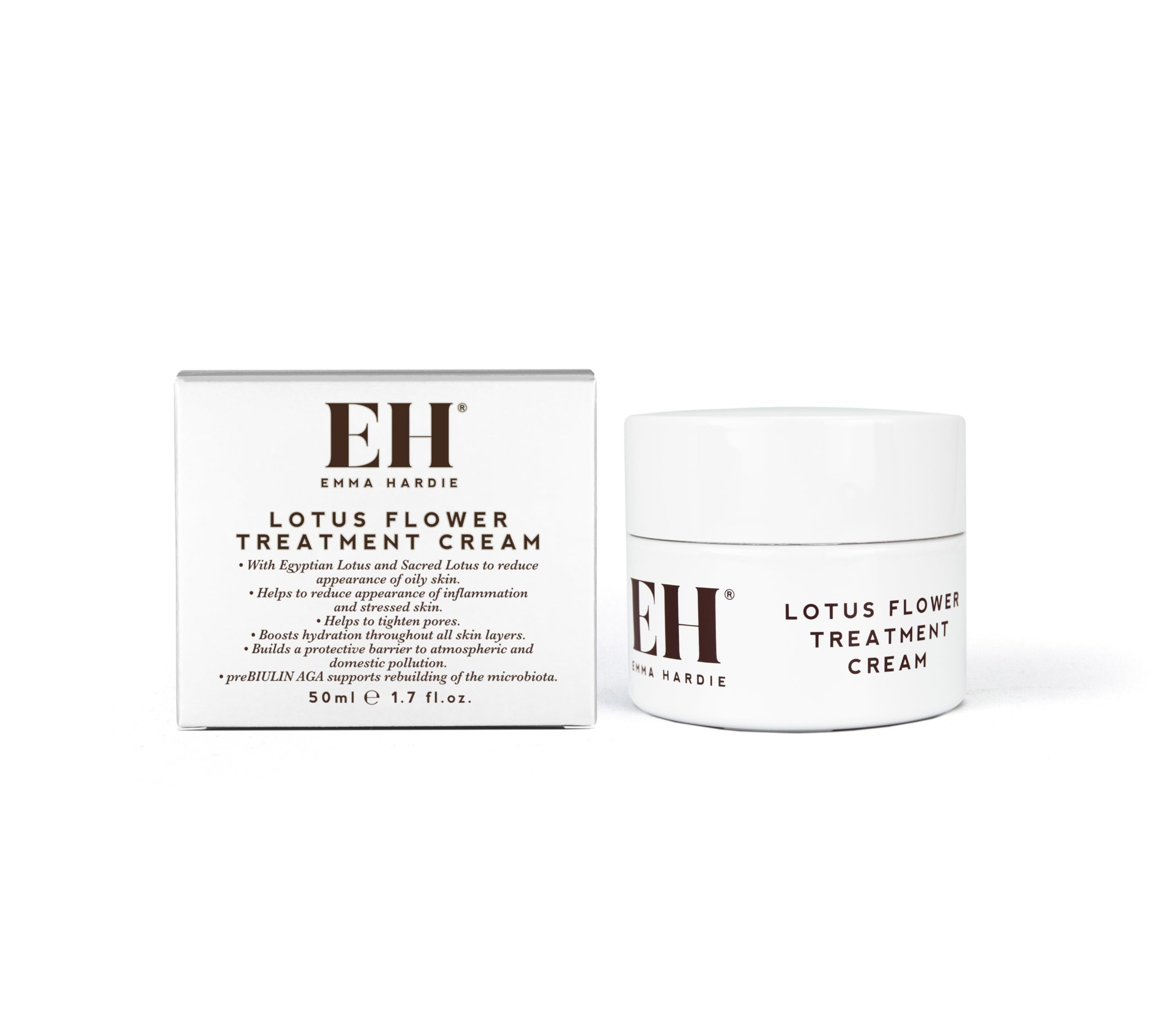 Emma Hardie 50ml Lotus Flower Treatment Face Cream - Reduces Inflammation & Soothes Stressed Skin, Improves Skin Tone & Hydration | Fragrance Free, Vegan & Cruelty Free | Perfect for Dry, Sensitive Skin & Daily Skincare Routine