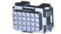 207304-1 MetriMate 24 Position Square Grid Plug - 25 Pack for Industrial, Commercial, and Home Electrical Wiring Applications