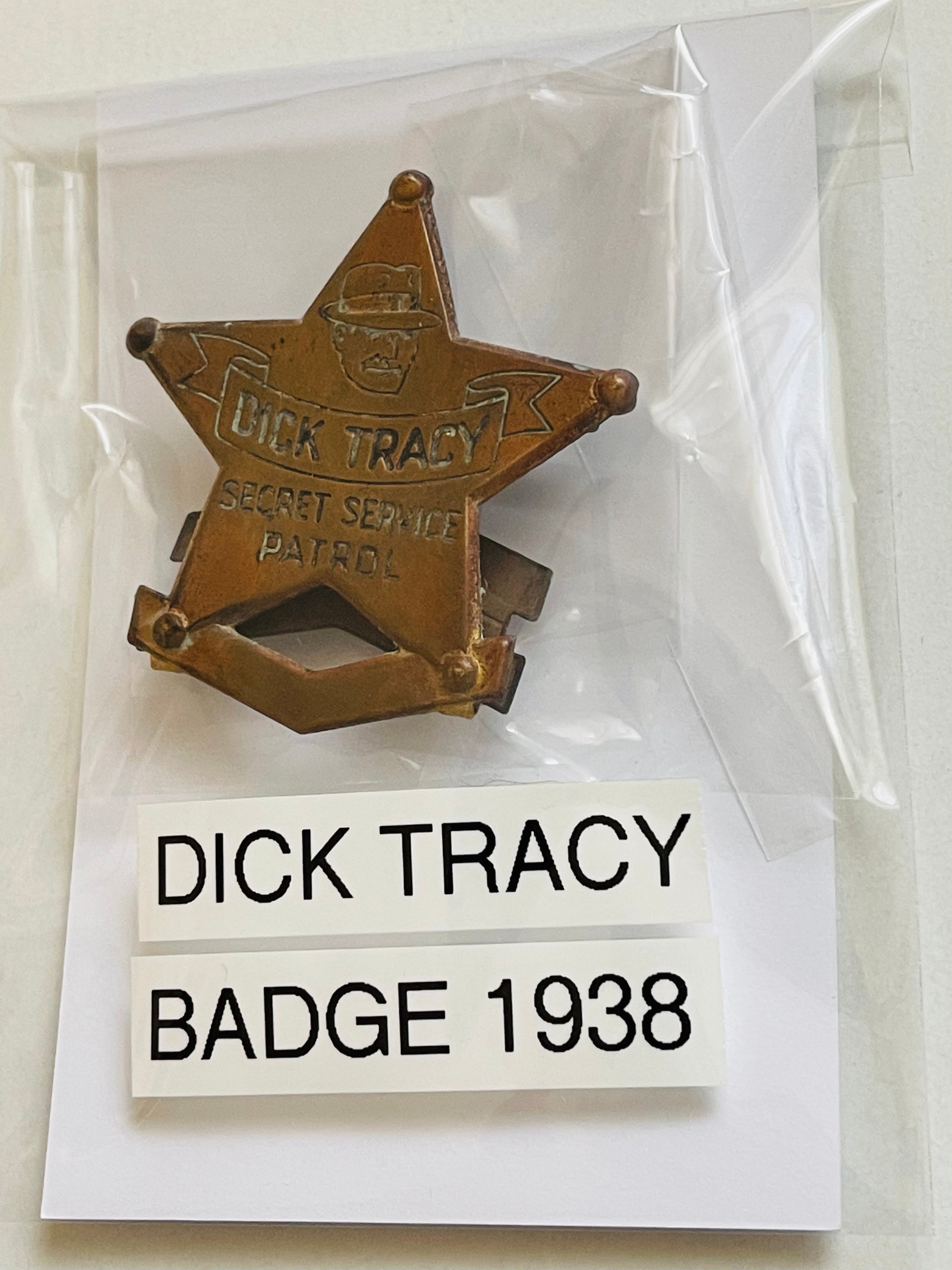 Vintage 1938 Dick Tracy Secret Service Patrol Metal Badge - Rare Quaker Oats Collectible Memorabilia for Police & Detective Fans - Perfect for Display, Cosplay, and Nostalgic Gift Giving