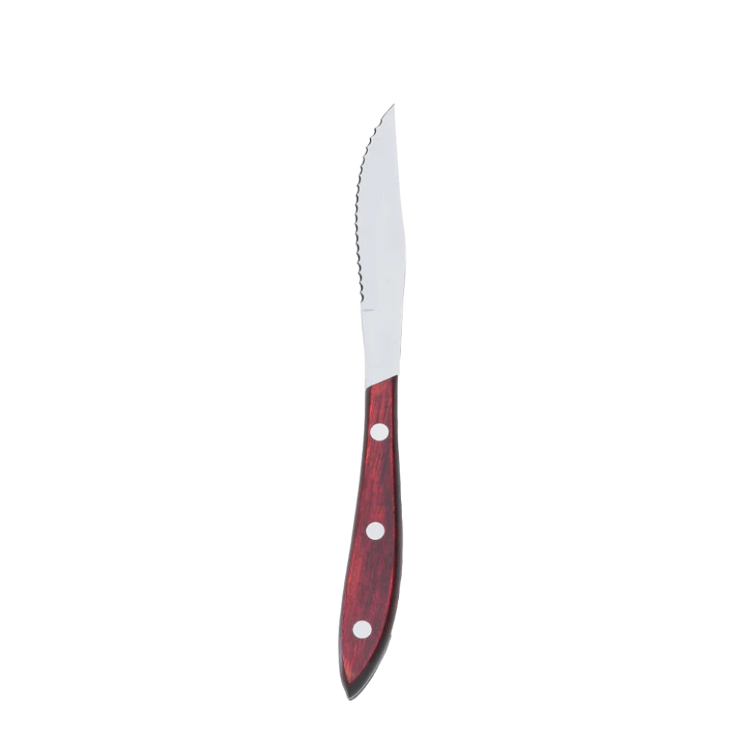 Premium 9-Point Tip Steak Knife Set with Pakkawood Handle - 12-Piece Case for Professional Chefs & Home Cooking | Perfect for Steak Dinners, BBQ Parties & Fine Dining
