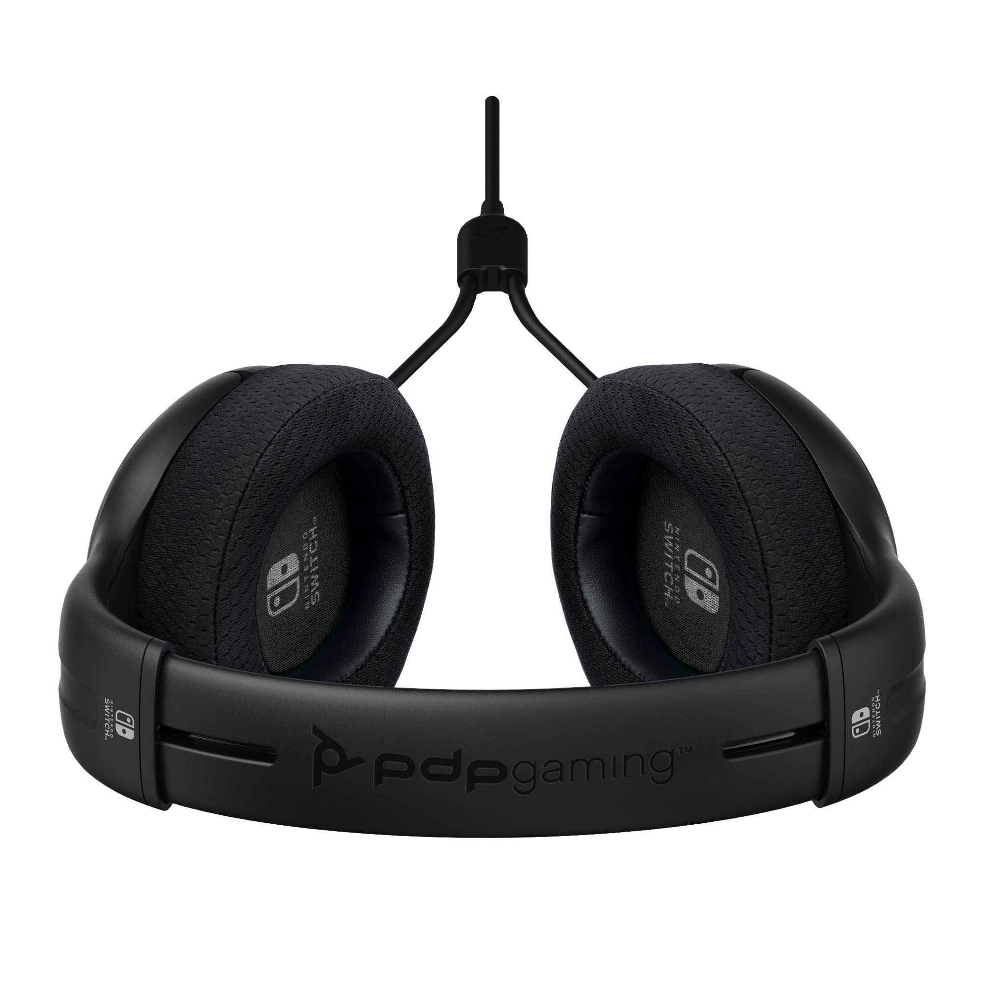 PDP Gaming LVL40 Stereo Headset with Microphone - Compatible with Nintendo Switch, PC, iPad, Mac & Laptops - Noise Cancelling Mic, Lightweight On-Ear Headphones with Soft Cushions & 3.5mm Jack (Black) - Perfect for Gaming, Online Classes & Remote Work