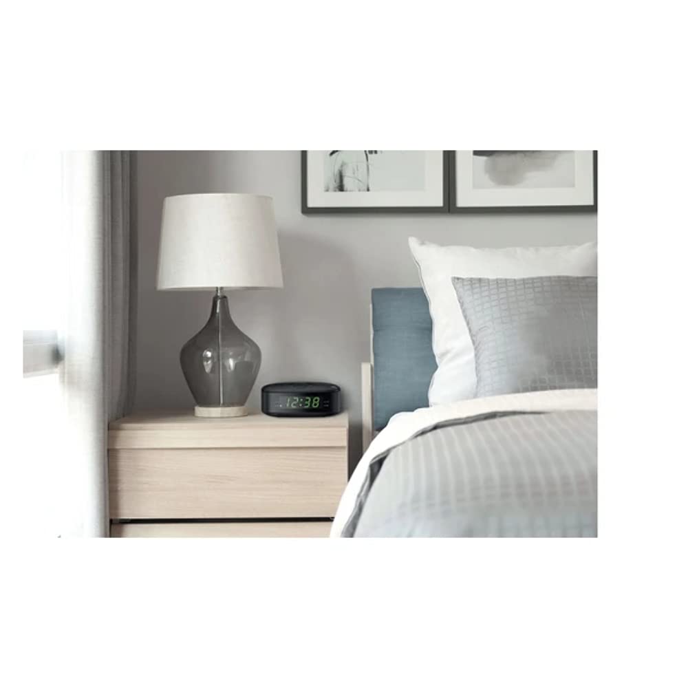 Philips R3205/12 Digital FM Alarm Clock Radio with Dual Alarms, Sleep Timer, 10 Presets & Backup Battery - Compact Design for Bedroom, Office & Travel