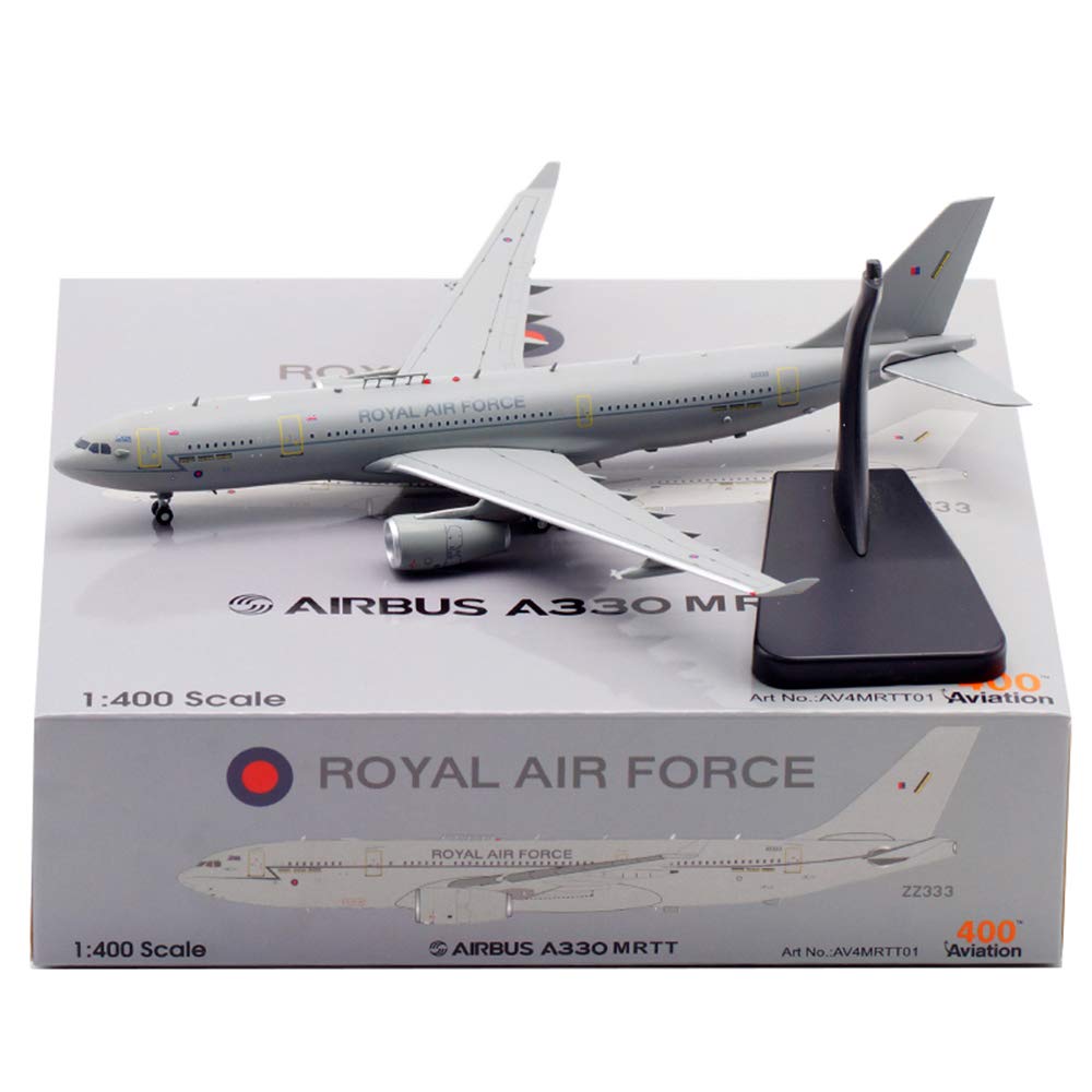 1/400 Scale CMO A330 MRTT RAF Metal Die Cast Model Aircraft - 5.5 x 5.9 Inches - Collectible Military Plane Replica for Aviation Enthusiasts & Home Office Decor