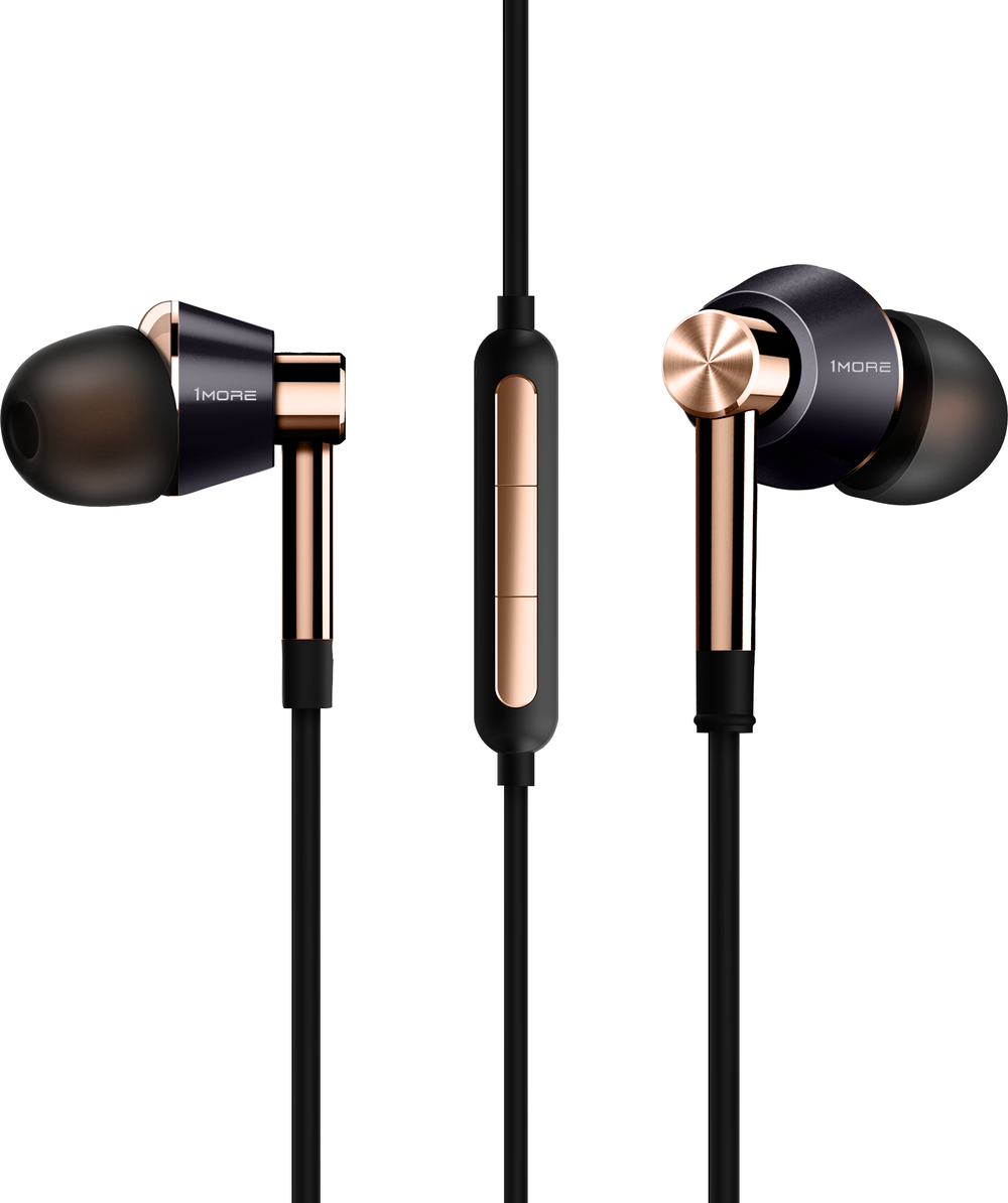 1MORE Triple Driver In-Ear Earphones - High Fidelity Sound with Deep Bass, Noise Isolation for Music, Gaming & Workouts - Perfect for Commuting, Travel & Studio Use