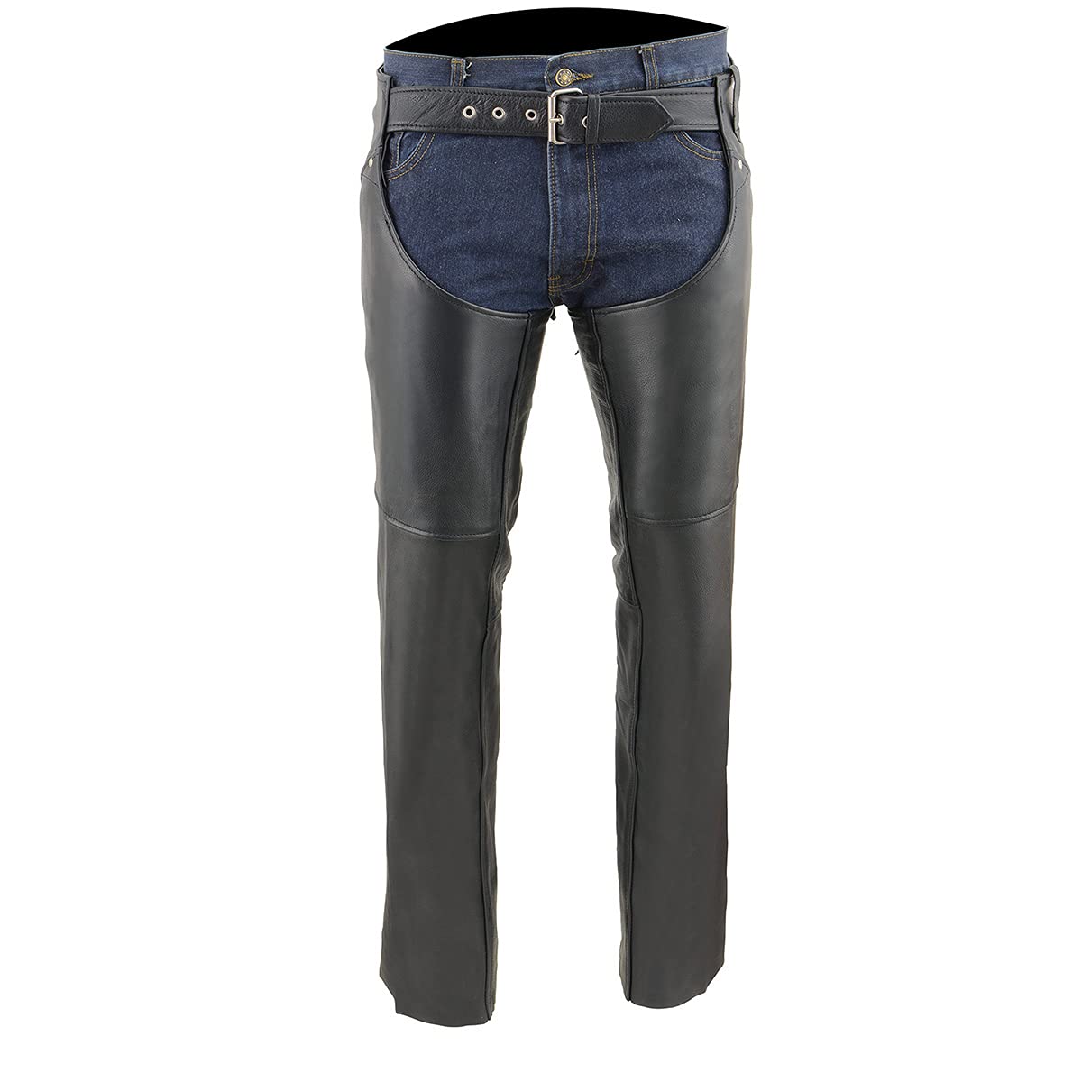 Milwaukee Leather ML1173 Women's Classic Black Leather Hip Chaps - X-Small | Motorcycle Riding Gear for Protection & Style | Perfect for Harley, Cruiser & Adventure Bikes