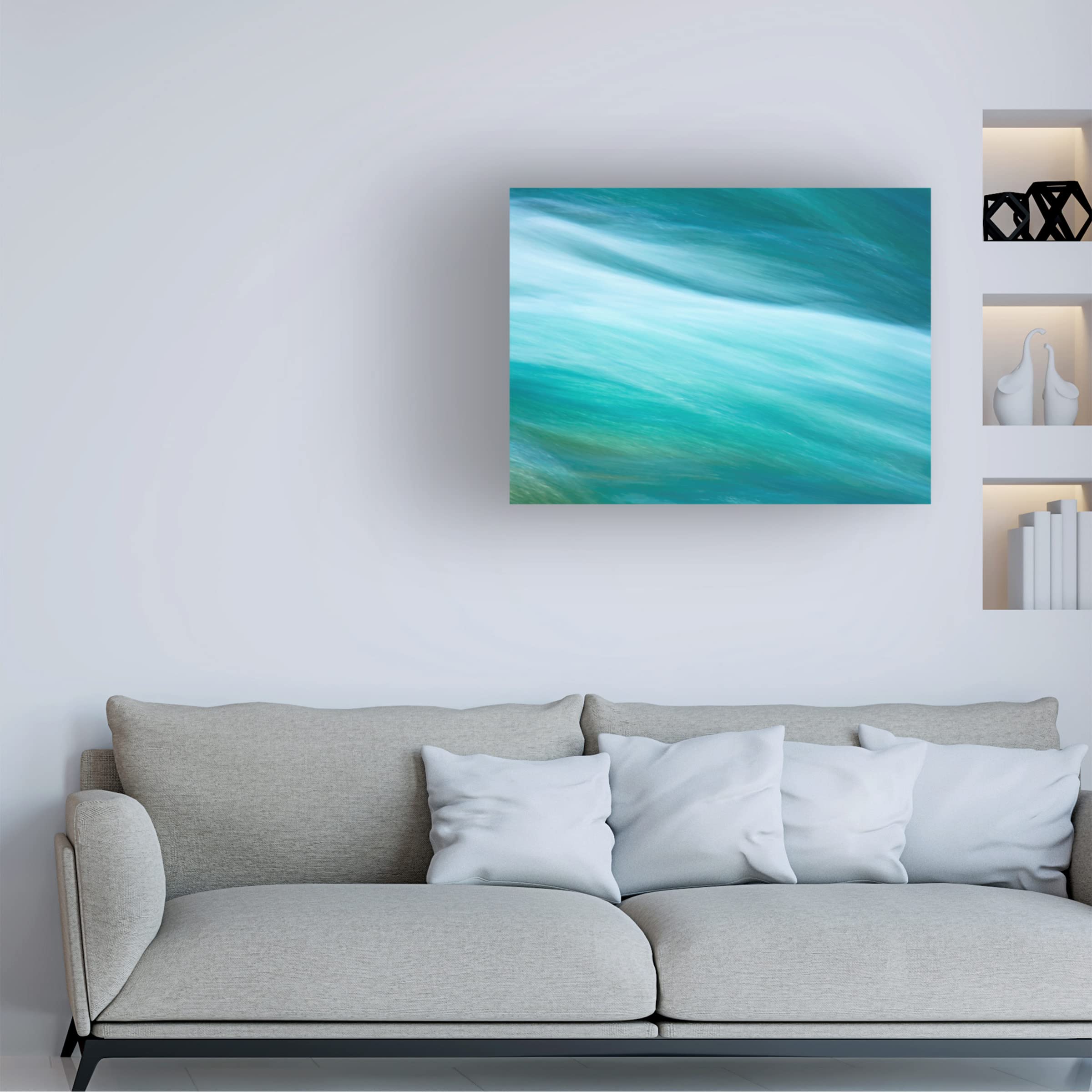 James McLoughlin 'Before the Falls I' Canvas Wall Art Print - Waterfall Landscape Painting for Living Room, Bedroom & Office Decor - Trademark Fine Art Collection