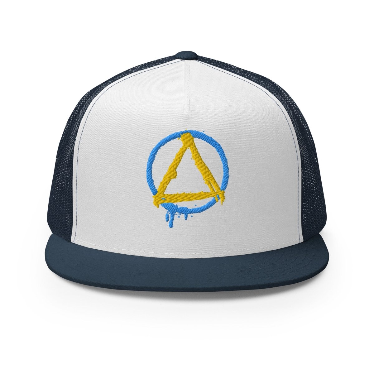 Graffiti Sobriety Symbol Trucker Hat - Stylish Baseball Cap for Recovery Support & Streetwear Fashion - Perfect for AA Meetings, Concerts, and Urban Outfits