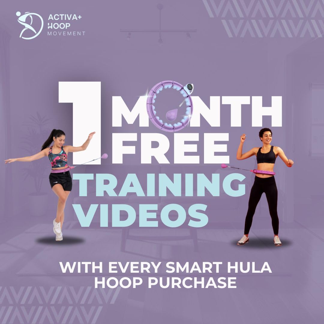 Premium Swiss Activa+ S6+ Infinity Smart Weighted Hula Hoop with Digital Counter (23-44 Inch Adjustable) - Advanced Fitness Equipment for Weight Loss & Core Workouts - Perfect for Home Gym, Outdoor Exercise & Women's Fitness Routines