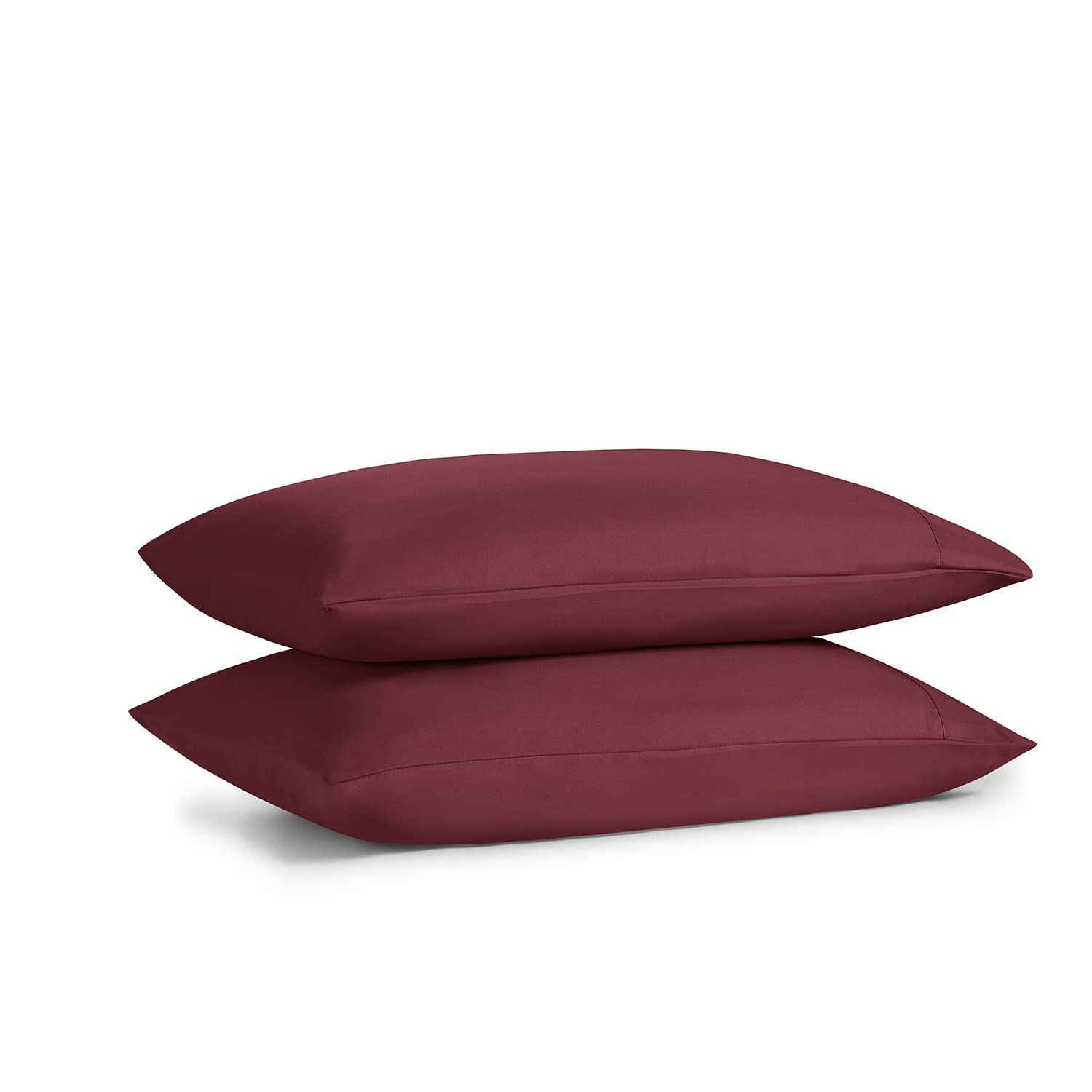 Empyrean Bedding Royal Pillowcases - Queen Size Set of 2 - Ruby Wine (Burgundy) - Luxury 100% Cotton Pillow Covers for Bedroom Decor, Hotel Style, Gift Idea