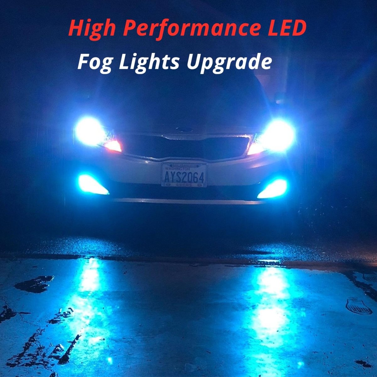 COB LED Fog Light Bulbs 72 5202 5201 - 6500K White, 8000K Blue, 3000K Amber Yellow - High Performance Replacement Bulbs for Cars, Trucks, SUVs - Perfect for Night Driving, Foggy Conditions & Off-Road Adventures